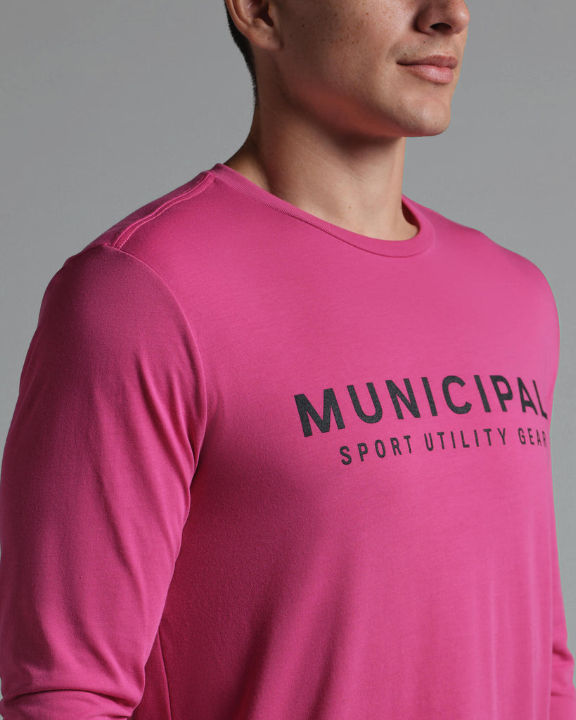 4:AM Club LS T-Shirt in Magenta | MUNICIPAL