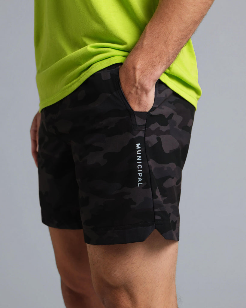 4:AM Club Training Shorts in Night Camo | MUNICIPAL