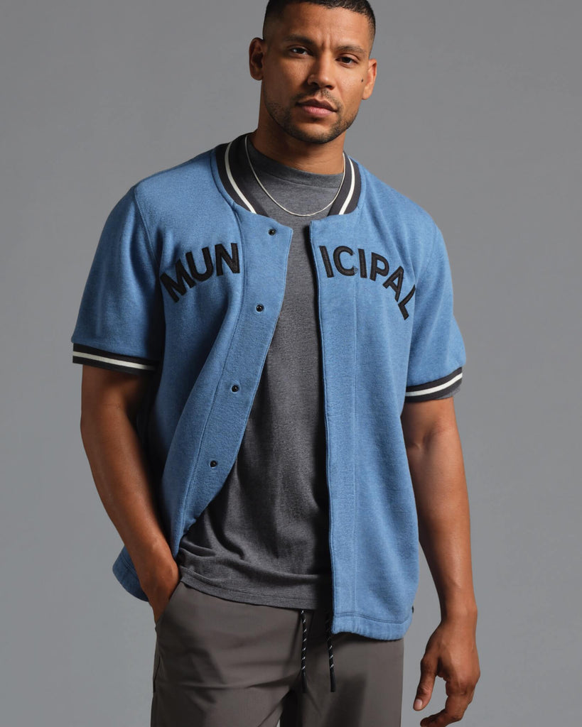 Batting Practice Jersey in Denim | MUNICIPAL