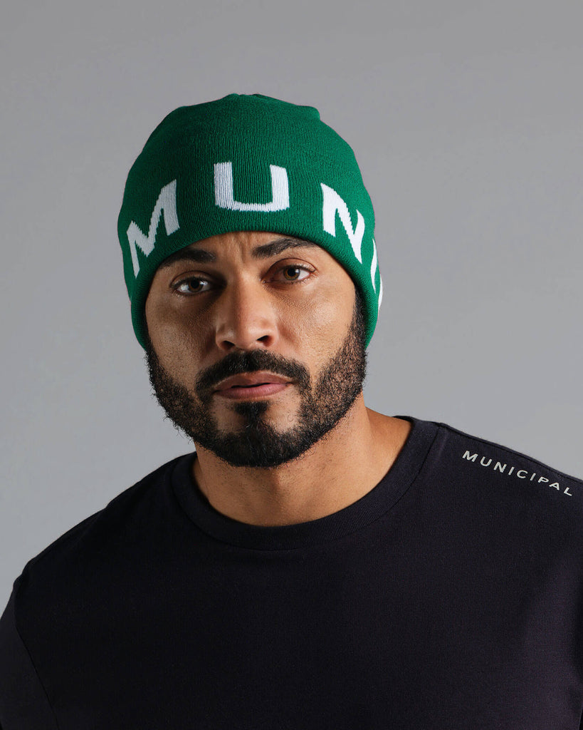 Big MUNICIPAL Beanie in Boston Green | MUNICIPAL