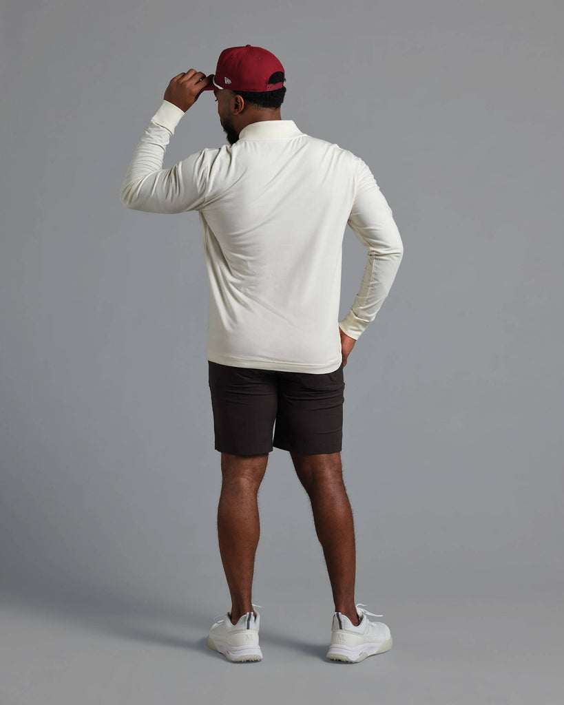 Enduro Stretch Half Zip in Natural | MUNICIPAL