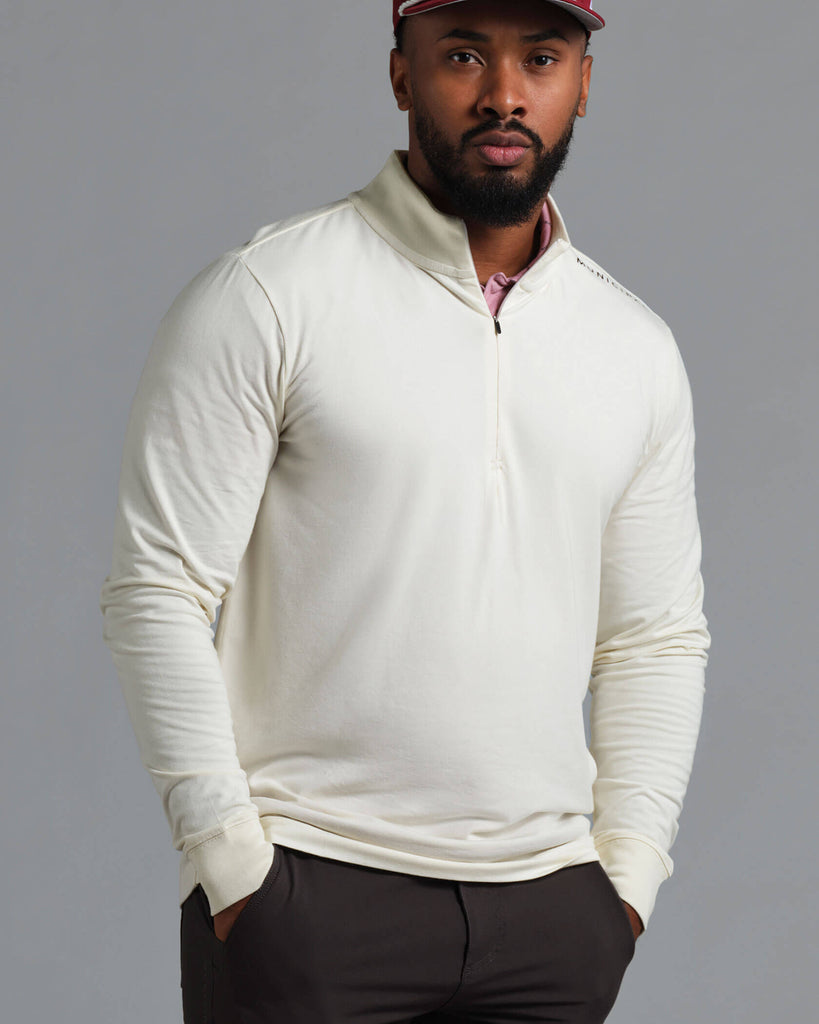 Enduro Stretch Half Zip in Natural | MUNICIPAL