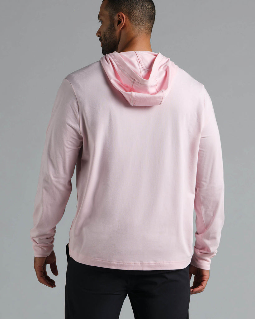 Enduro Stretch LS Hooded T-Shirt in Wyndham Pink | MUNICIPAL