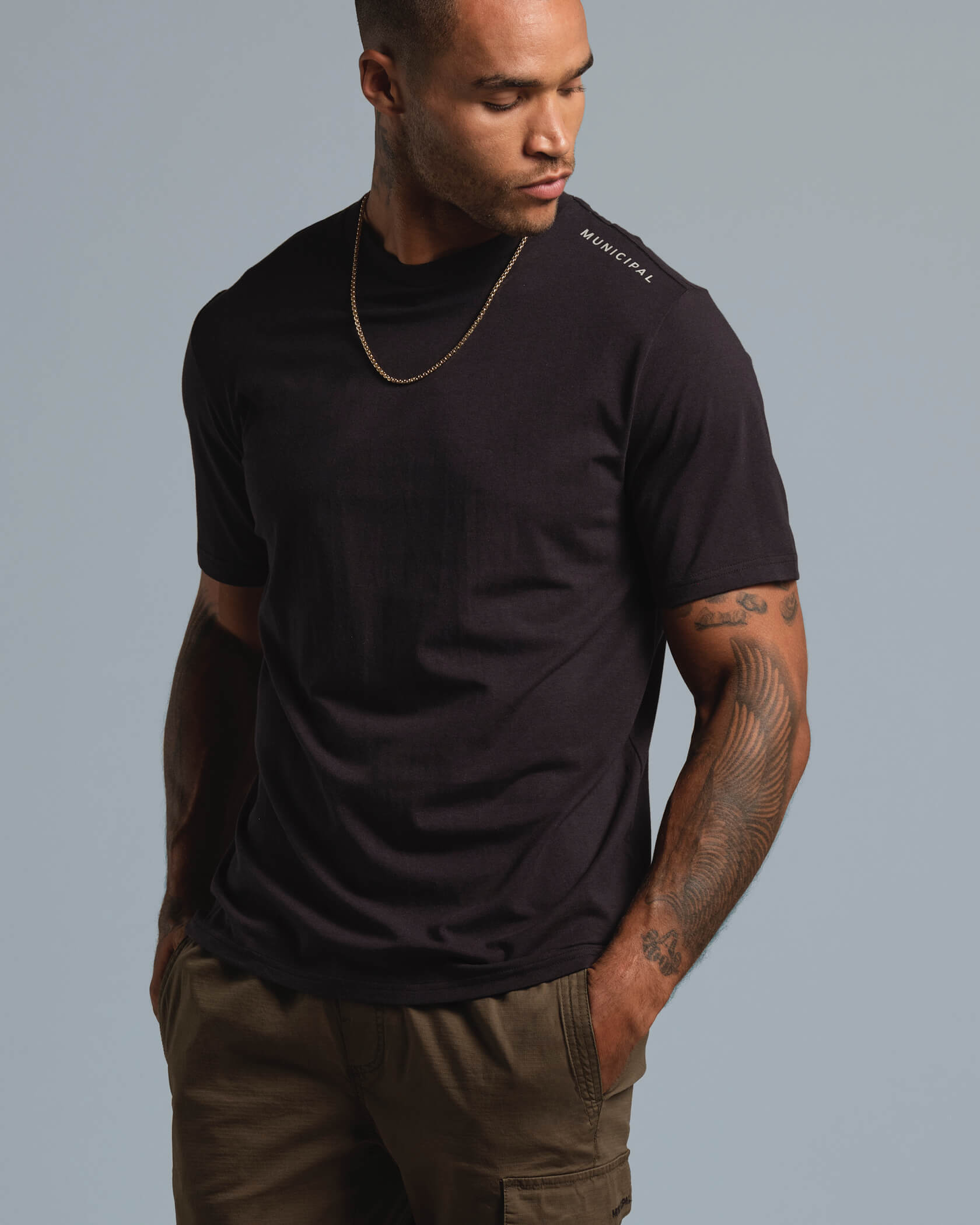 Enduro Stretch T-Shirt |Black / Gray| front