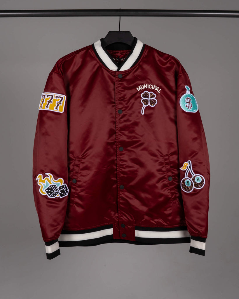 Justus Varsity Jacket in Horseshoe / Red | MUNICIPAL