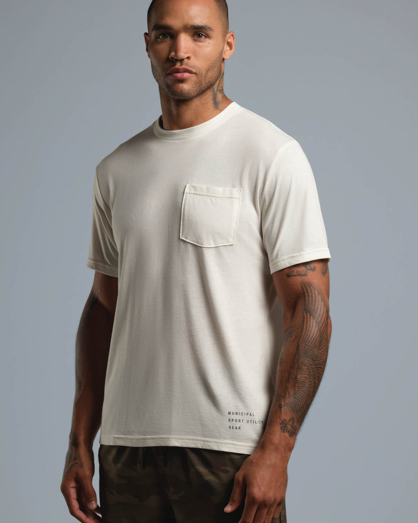 Pocket SuperBlend T-Shirt in Natural | MUNICIPAL