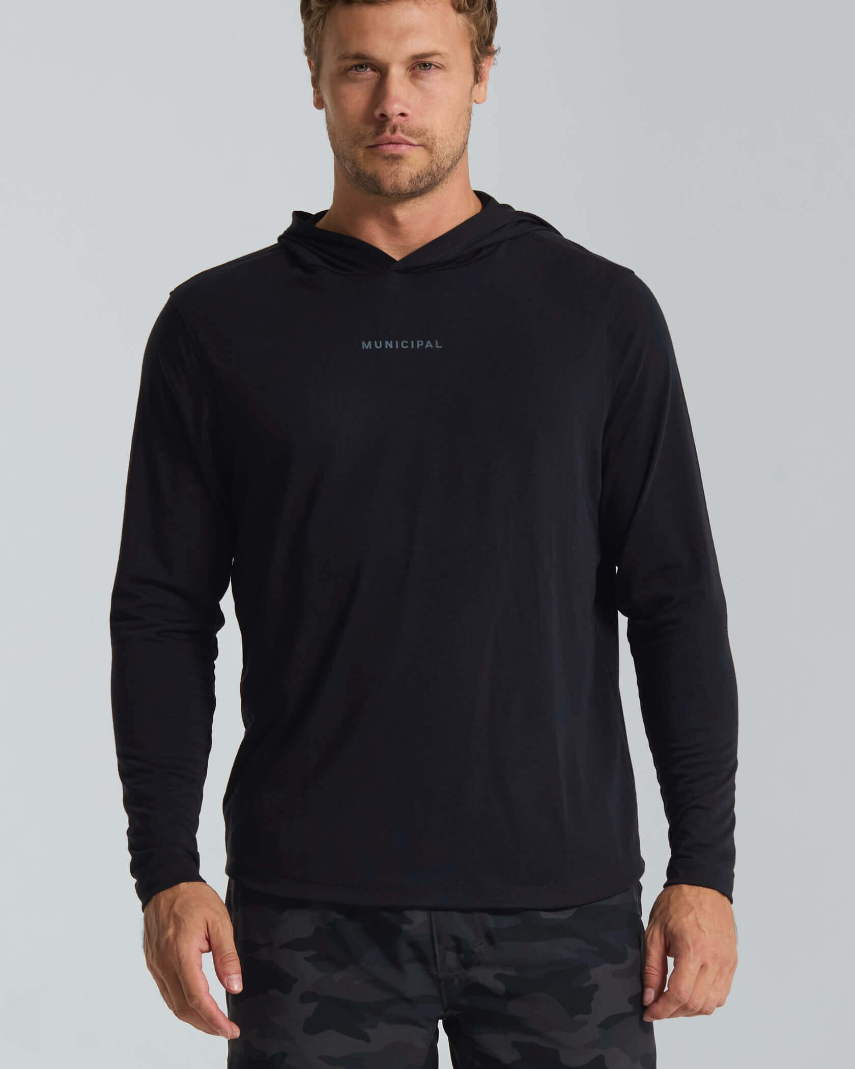 Sport Utility LS Hooded T-Shirt |Black| front