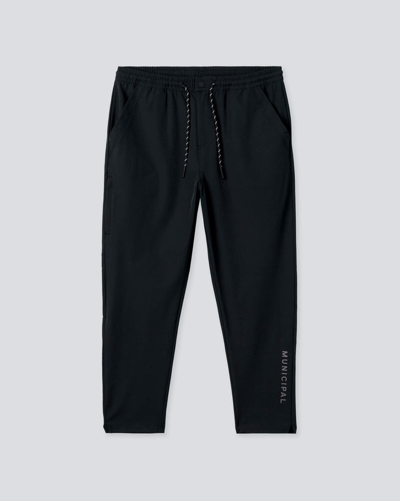 “FUNDAMENTAL LOGO” EASY PANTS /BLACK バスケ Sportcross Easy Pants in Black | MUNICIPAL
