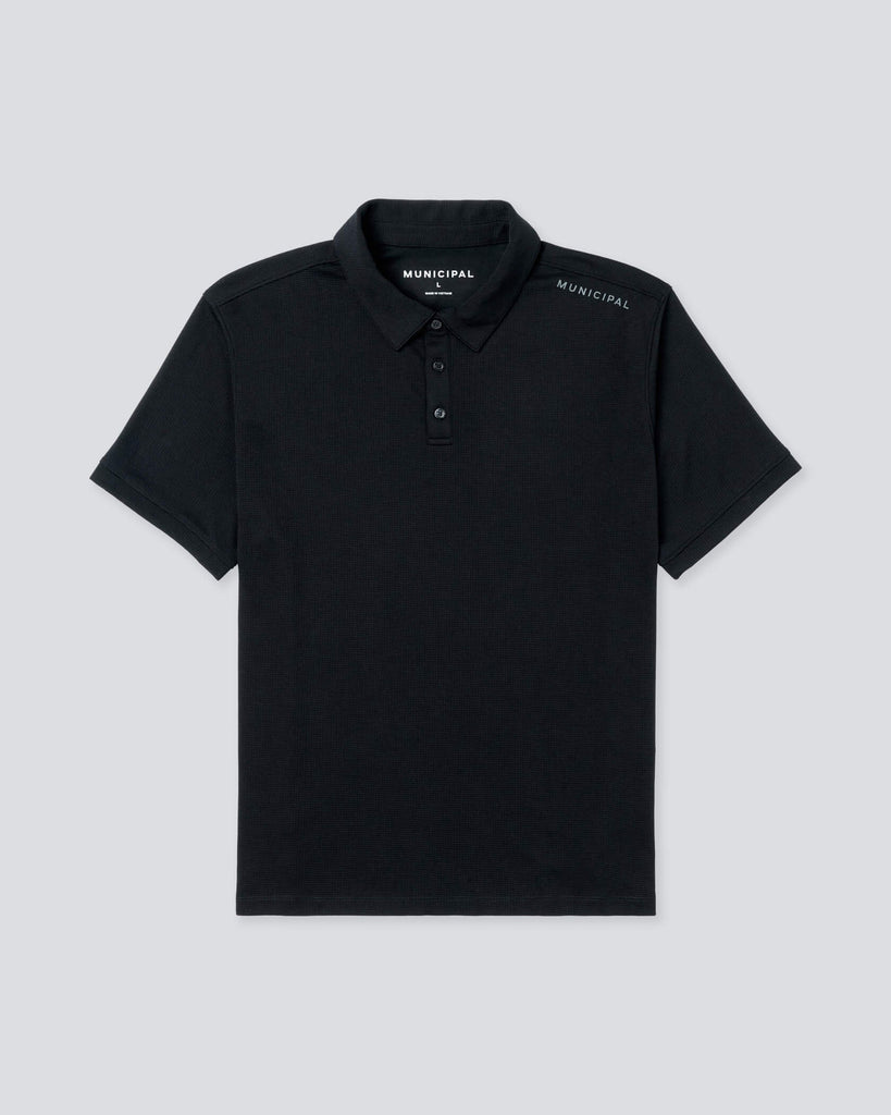 Sportcross Golf Core Polo in Black | MUNICIPAL