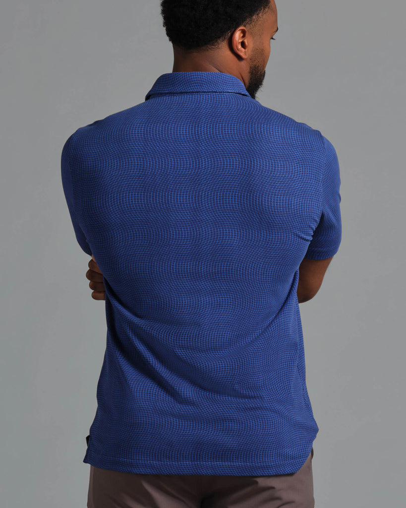 Sportcross Polo in Dusk Wavy Grid | MUNICIPAL