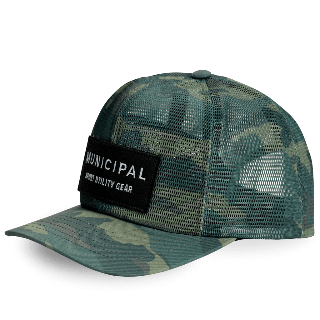 Stamp Mesh Trucker in Jungle Camo | MUNICIPAL