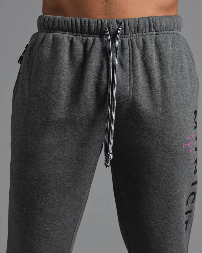 Training Camp Joggers in Charcoal Heather / Magenta | MUNICIPAL