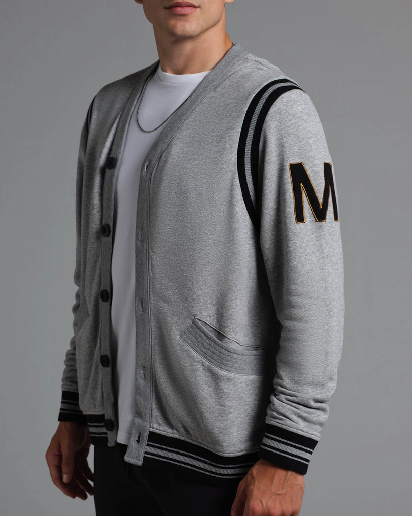 Varsity Cardigan in Athletic Gray | MUNICIPAL