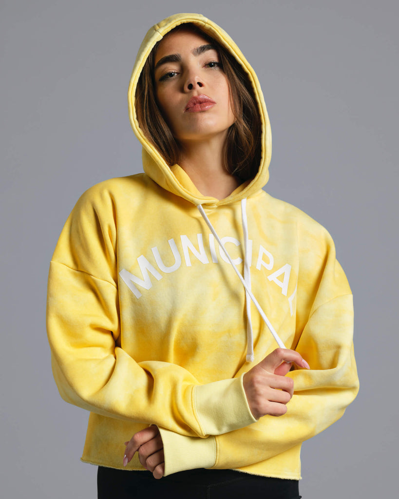 Women's Origin Hoodie in Solar / White | MUNICIPAL