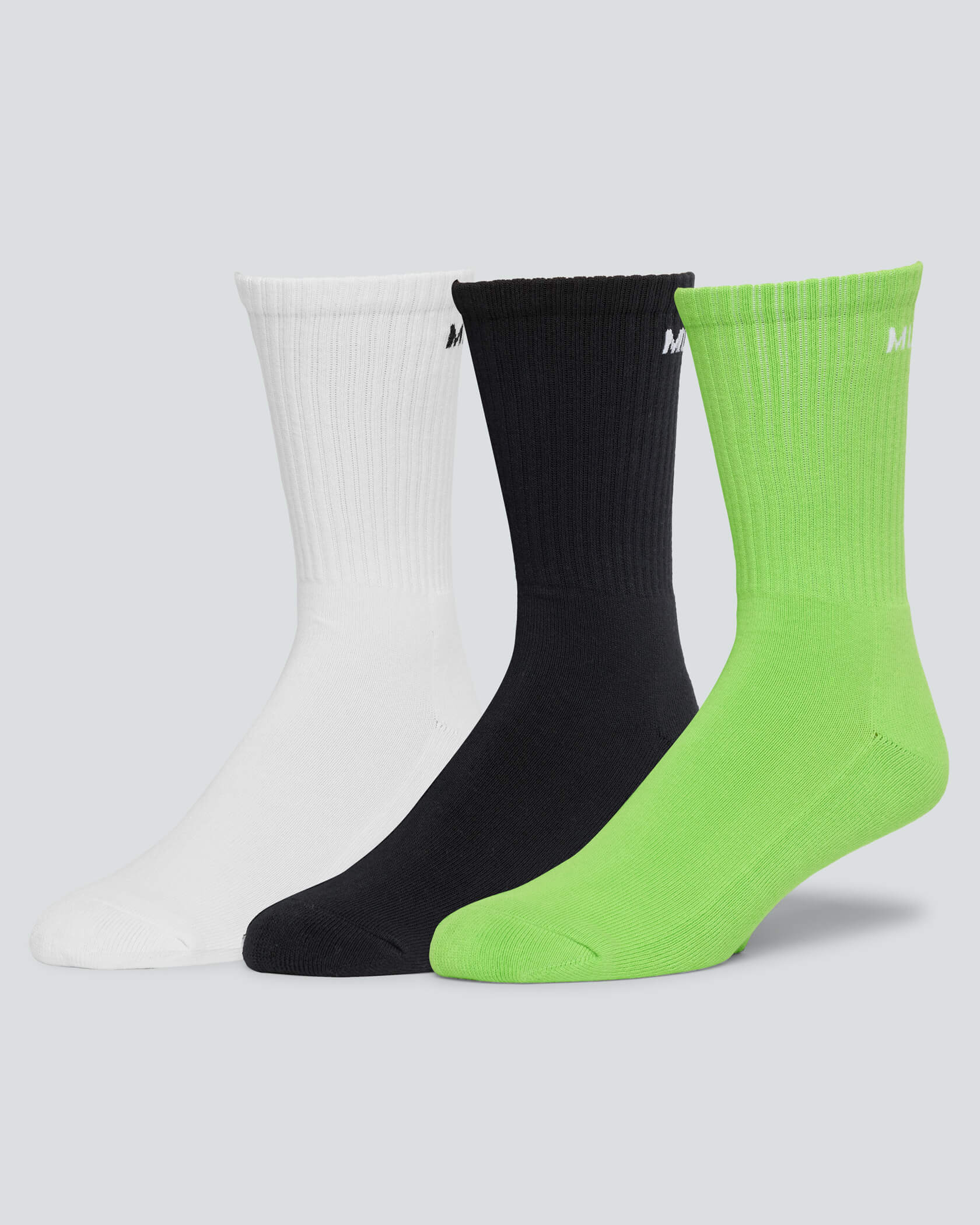Training Camp Socks 3-Pack |Black / White / Sporting Green| front