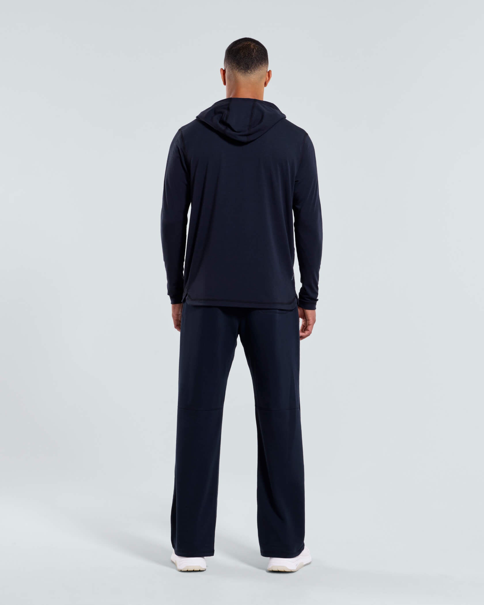 4AM. LS Hooded T-Shirt |Black| back