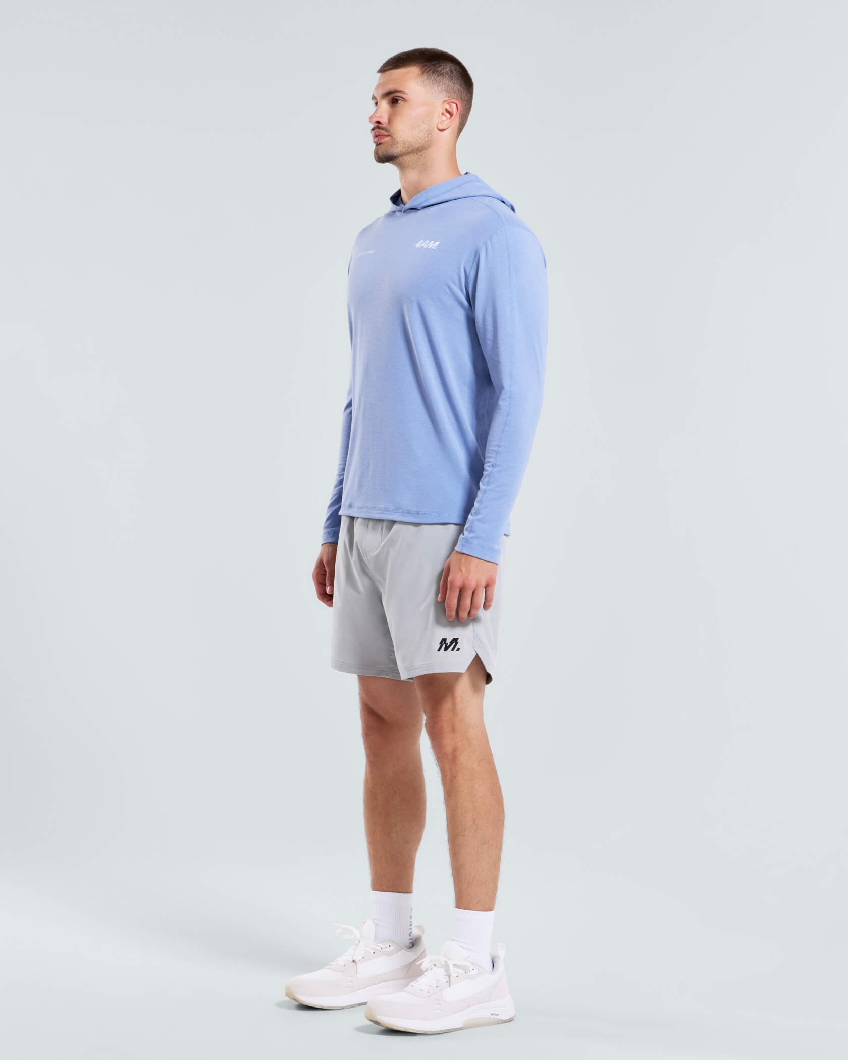 4AM. LS Hooded T-Shirt |Tempest| side