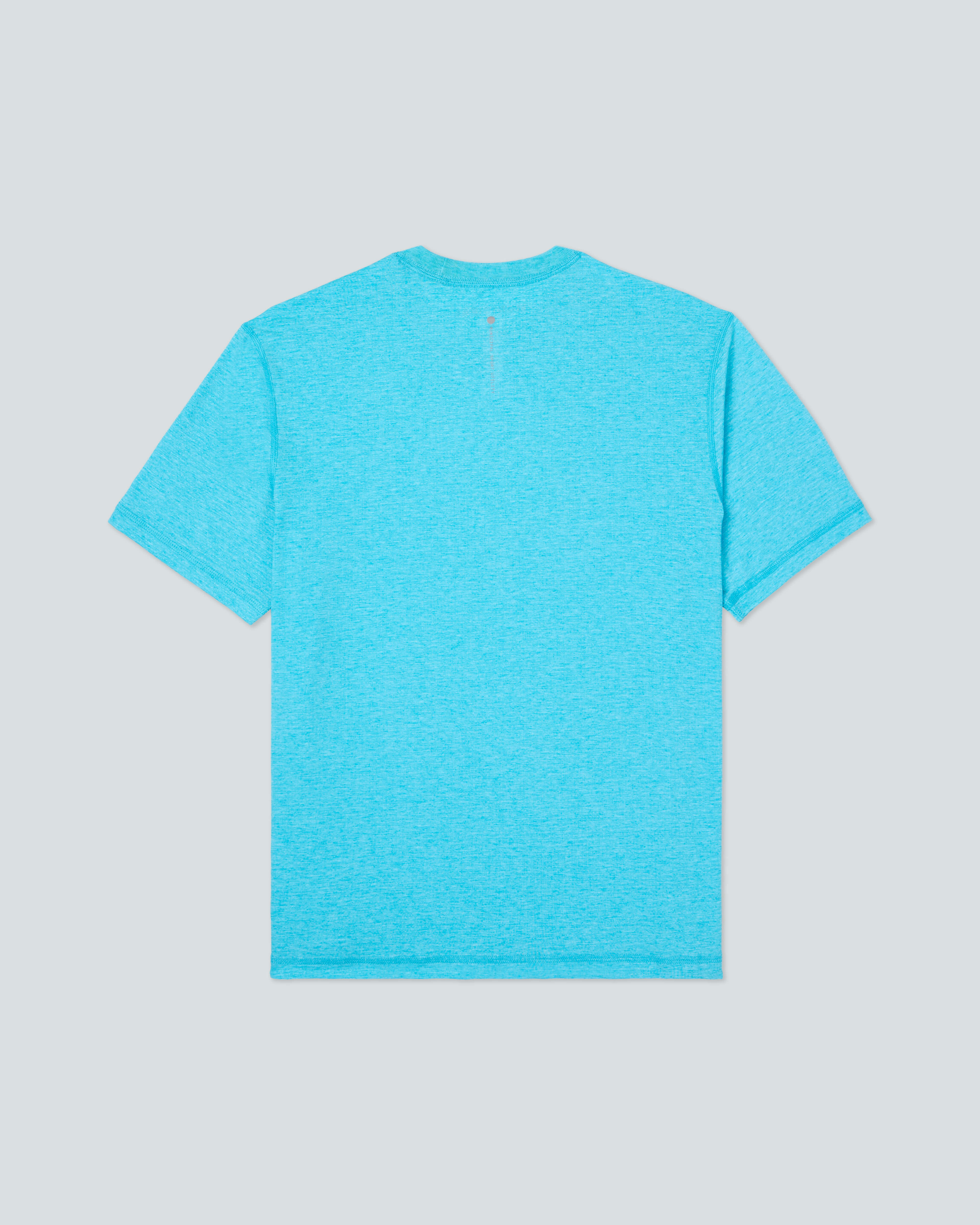 4AM. Tri T-Shirt |Caribbean Heather| flat back