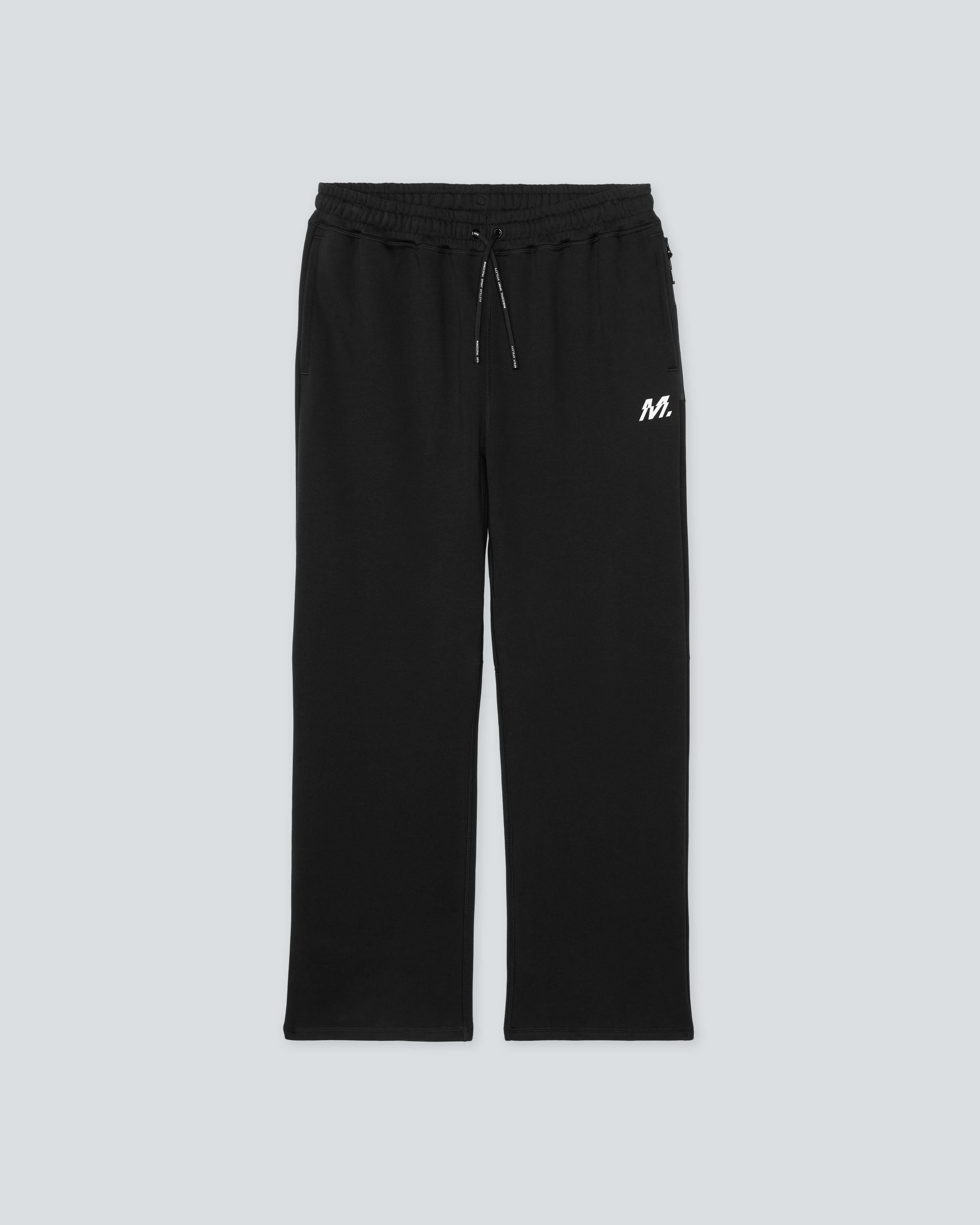 4AM. Fleece Pants |Black| flat front