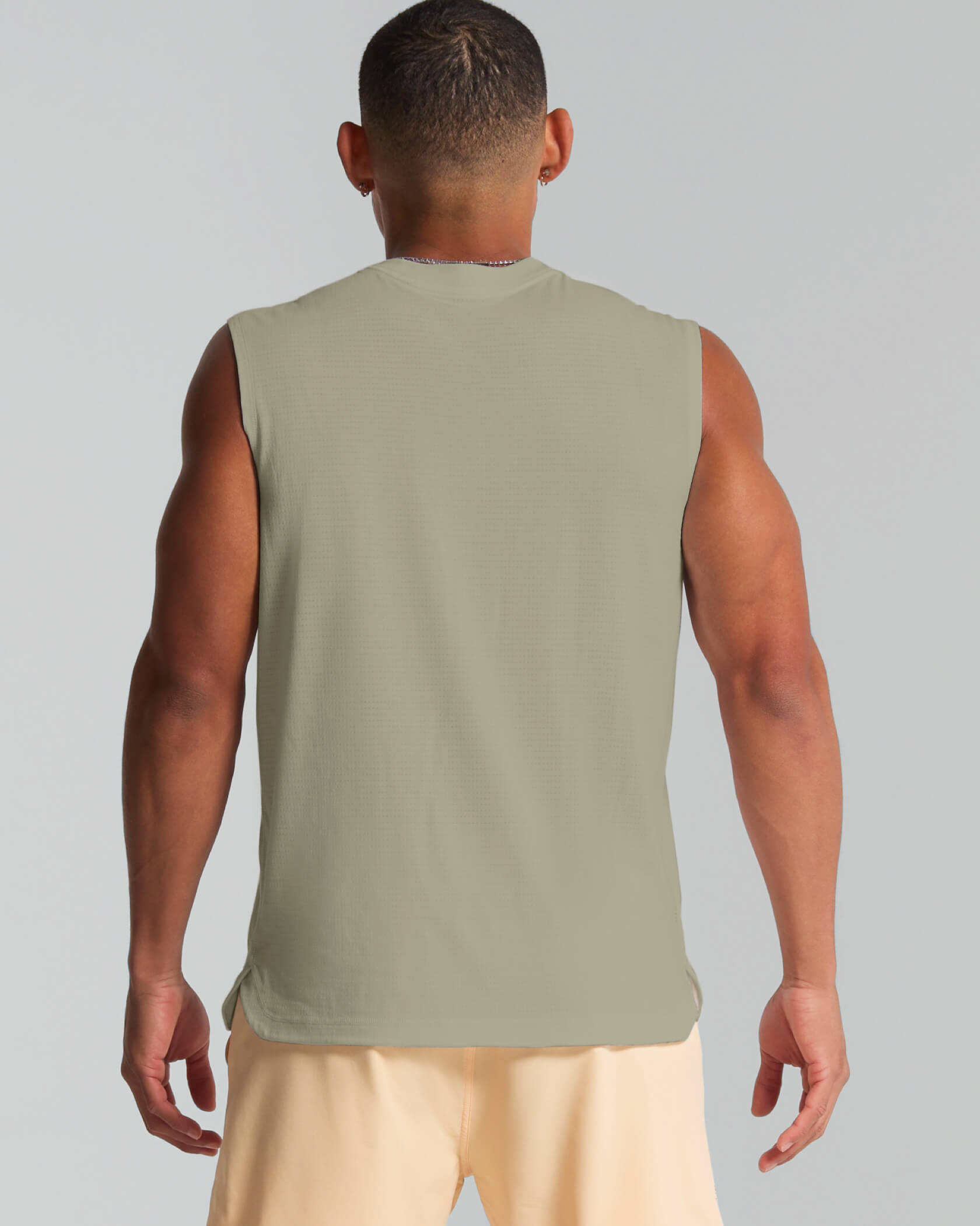 4AM. Tri Tank |Seagrass Heather| back