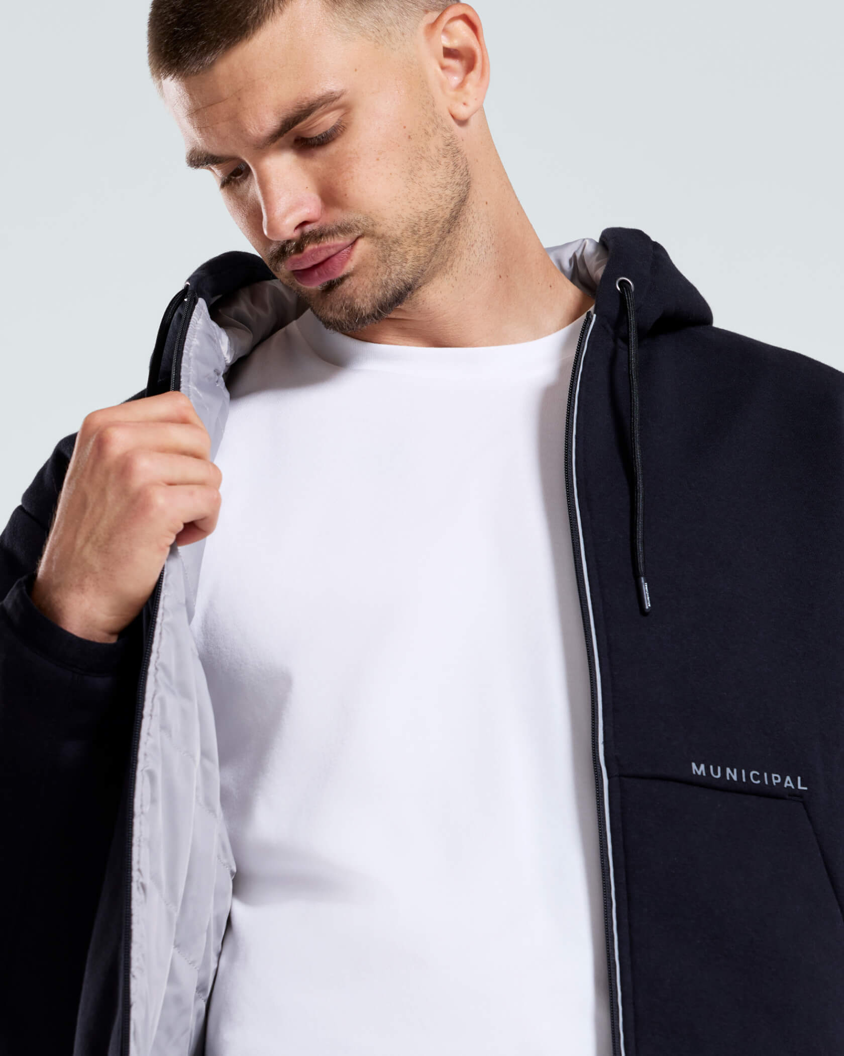North End Insulated Full Zip Hoodie |Black|  detail