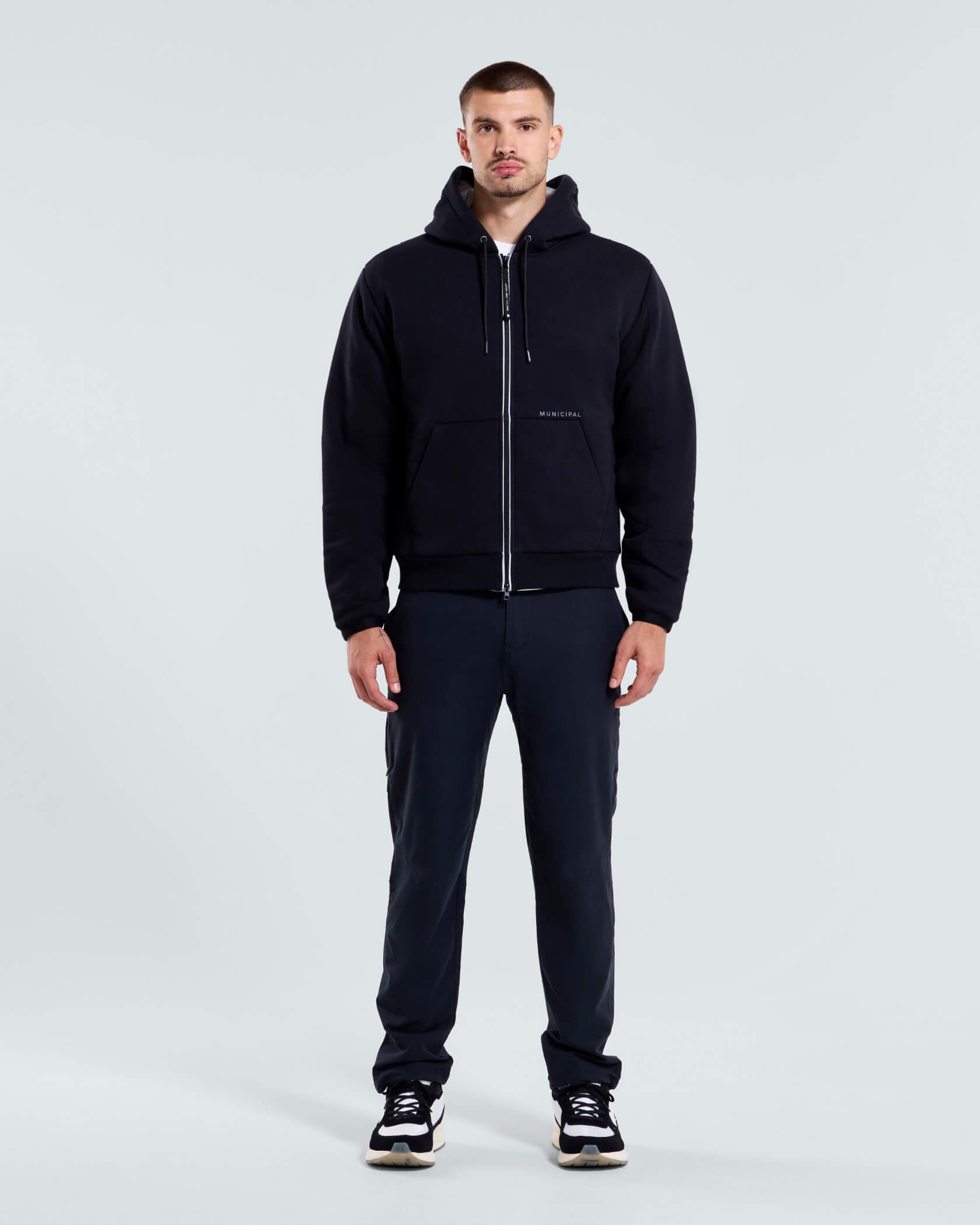 North End Insulated Full Zip Hoodie |Black|  front