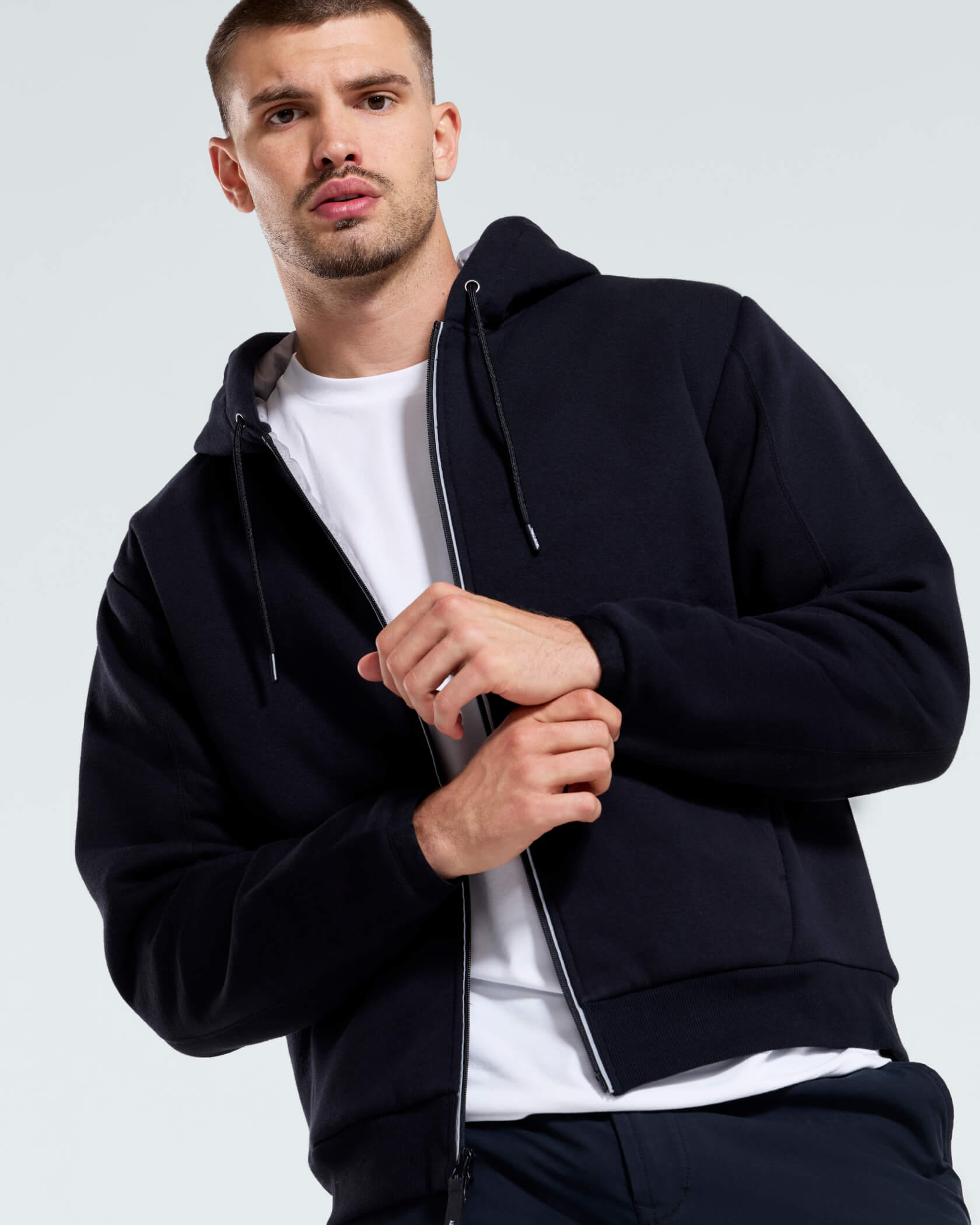 North End Insulated Full Zip Hoodie |Black| hover