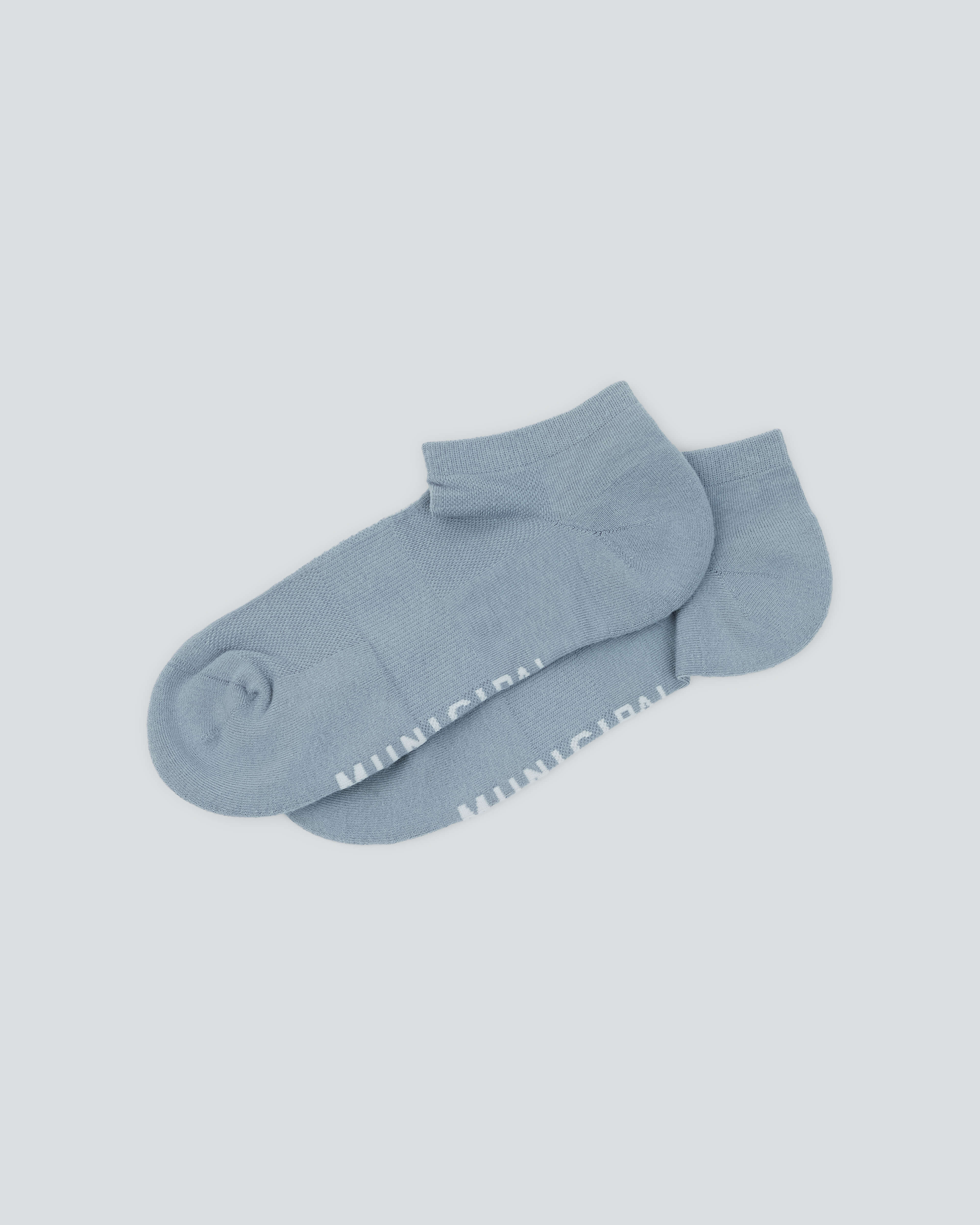 All Time Low Socks |Tempest| blue low-cut municipal socks laying flat