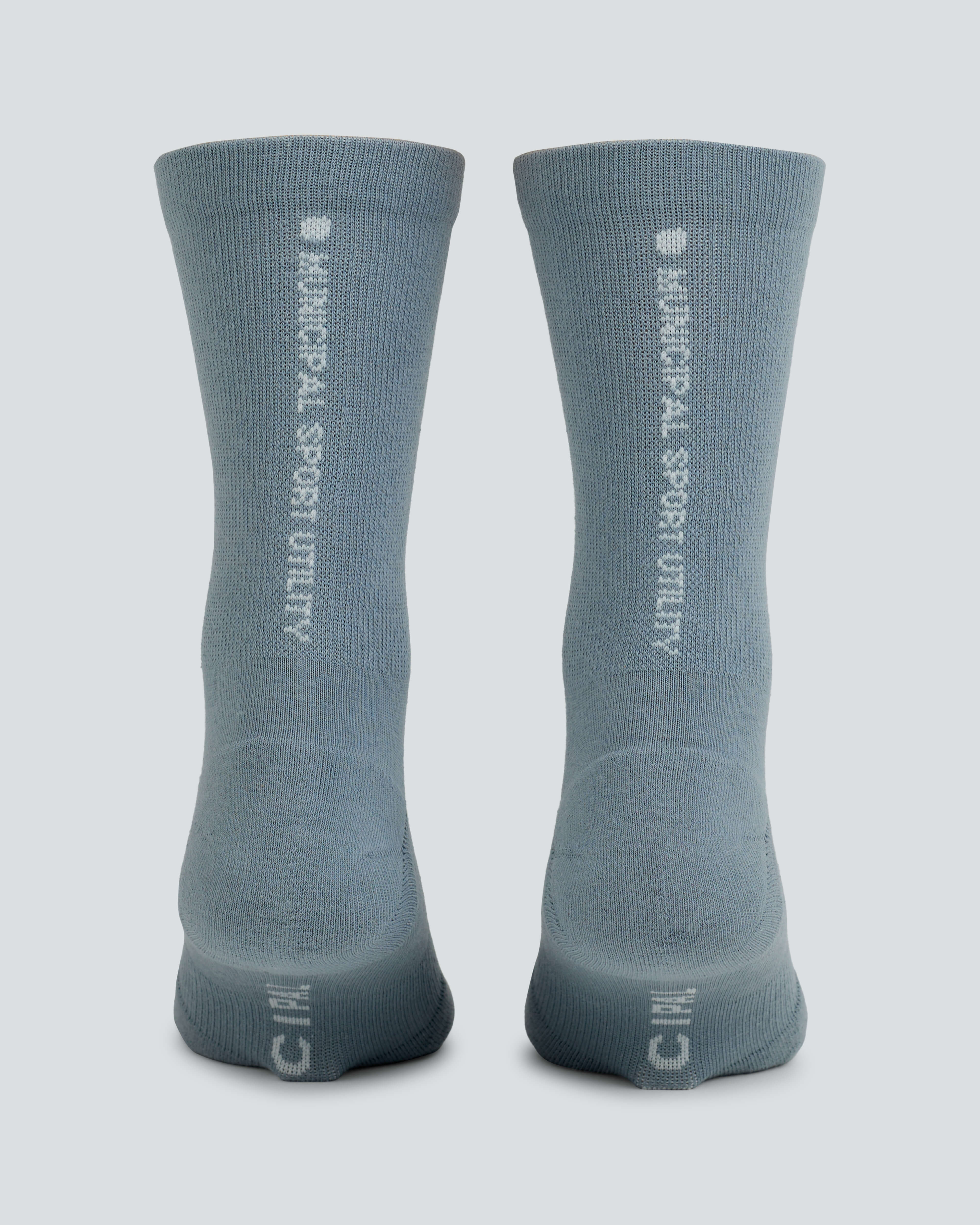All Time Mid Crew Socks |Tempest| blue municipal mid-length socks facing back