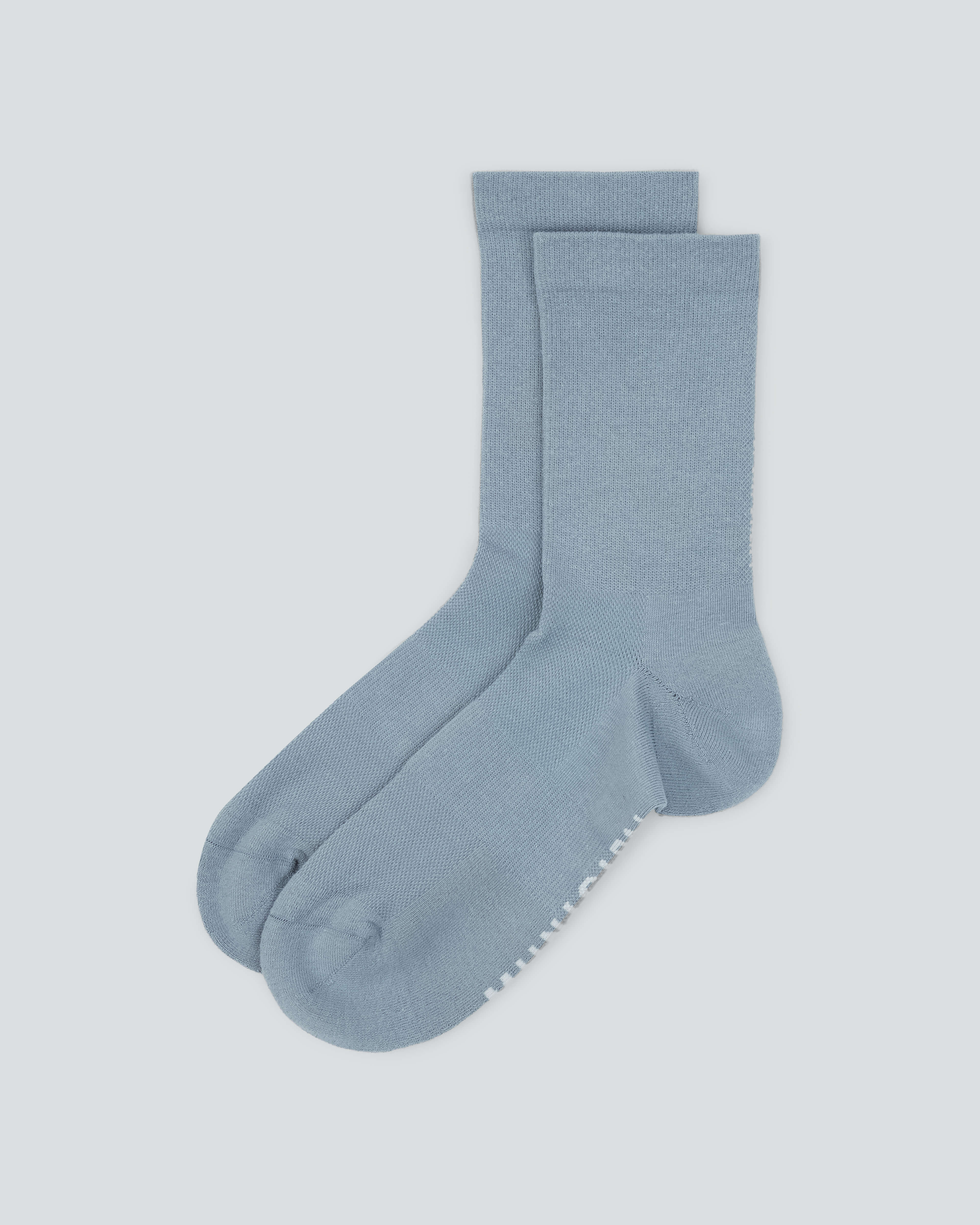 All Time Mid Crew Socks |Tempest| blue municipal mid-length socks laying flat