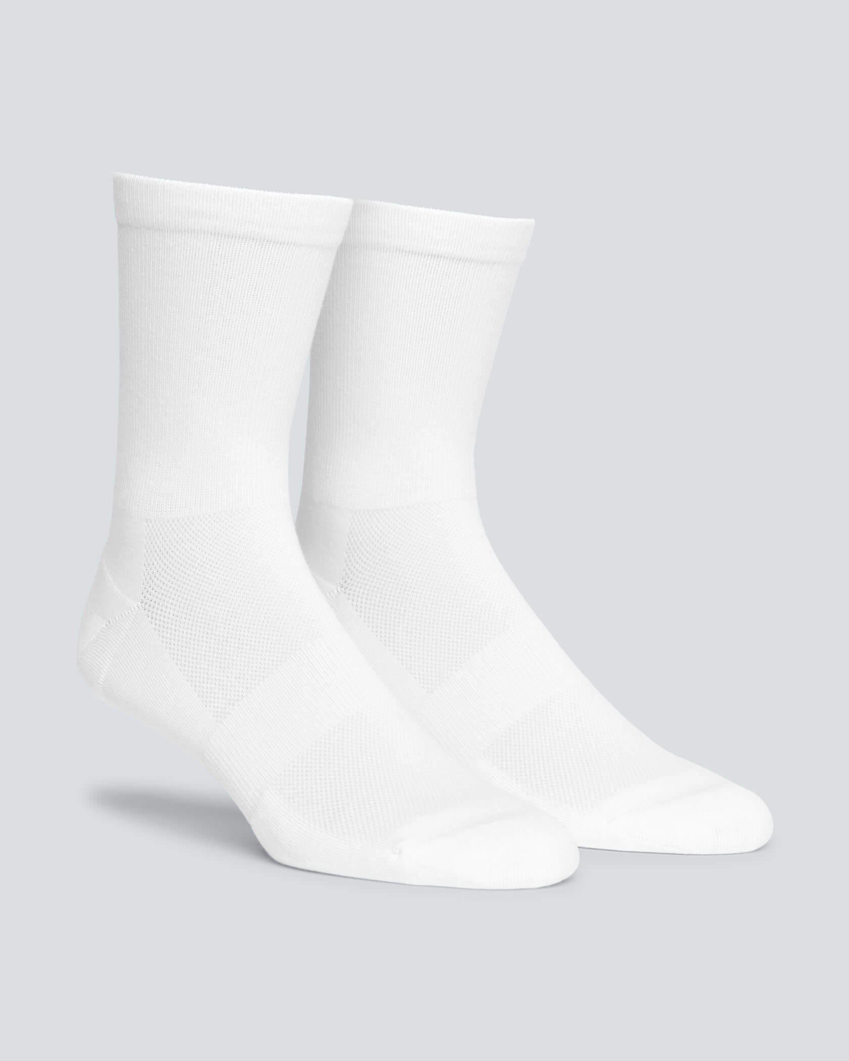 Men's All Time Mid Crew Socks | White | Size M/L