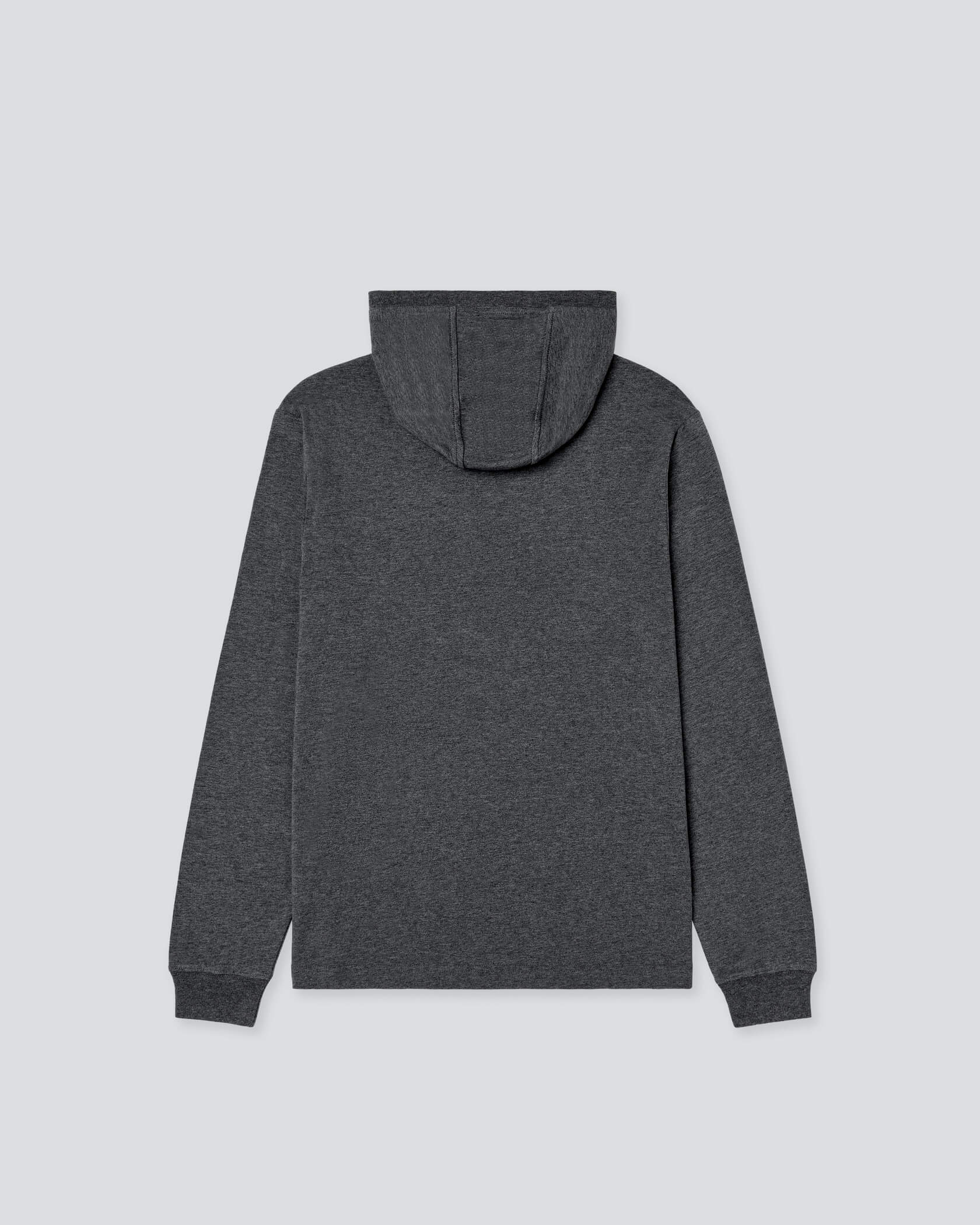 Enduro Stretch LS Hooded T-Shirt |Charcoal Heather| flat