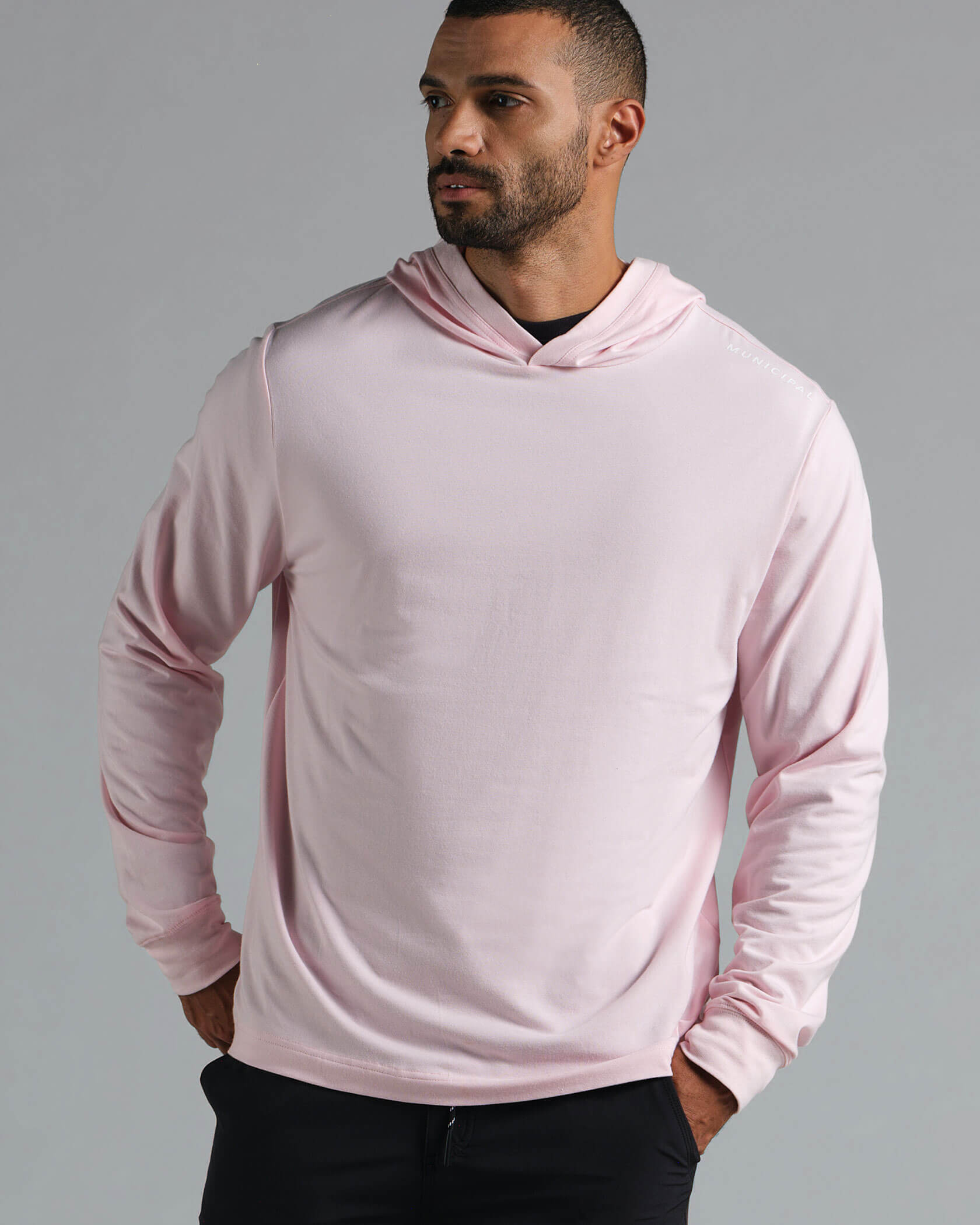 Enduro Stretch LS Hooded T-Shirt |Wyndham Pink| front