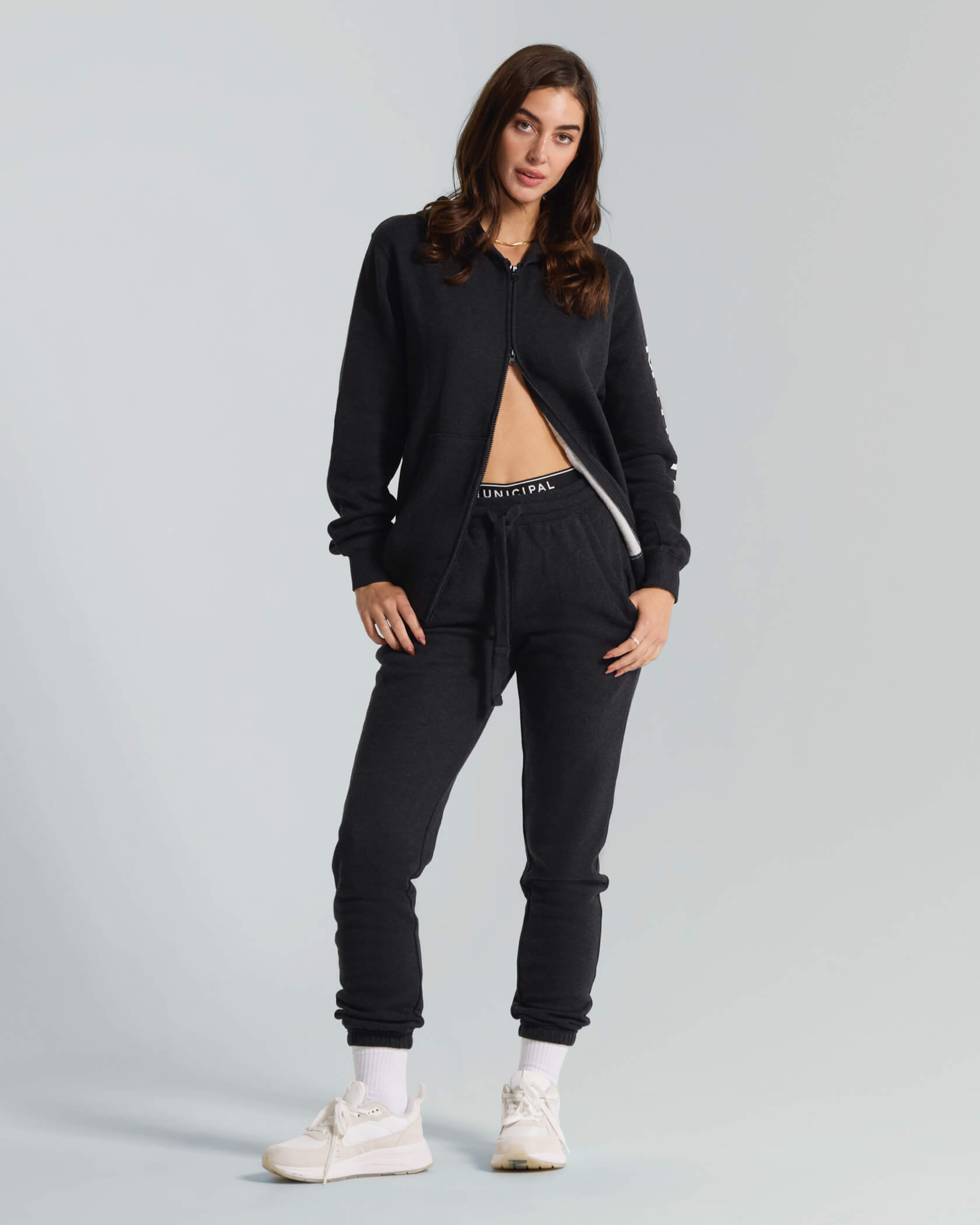 Gameday Full Zip Hoodie |Black Heather| unisex outfit