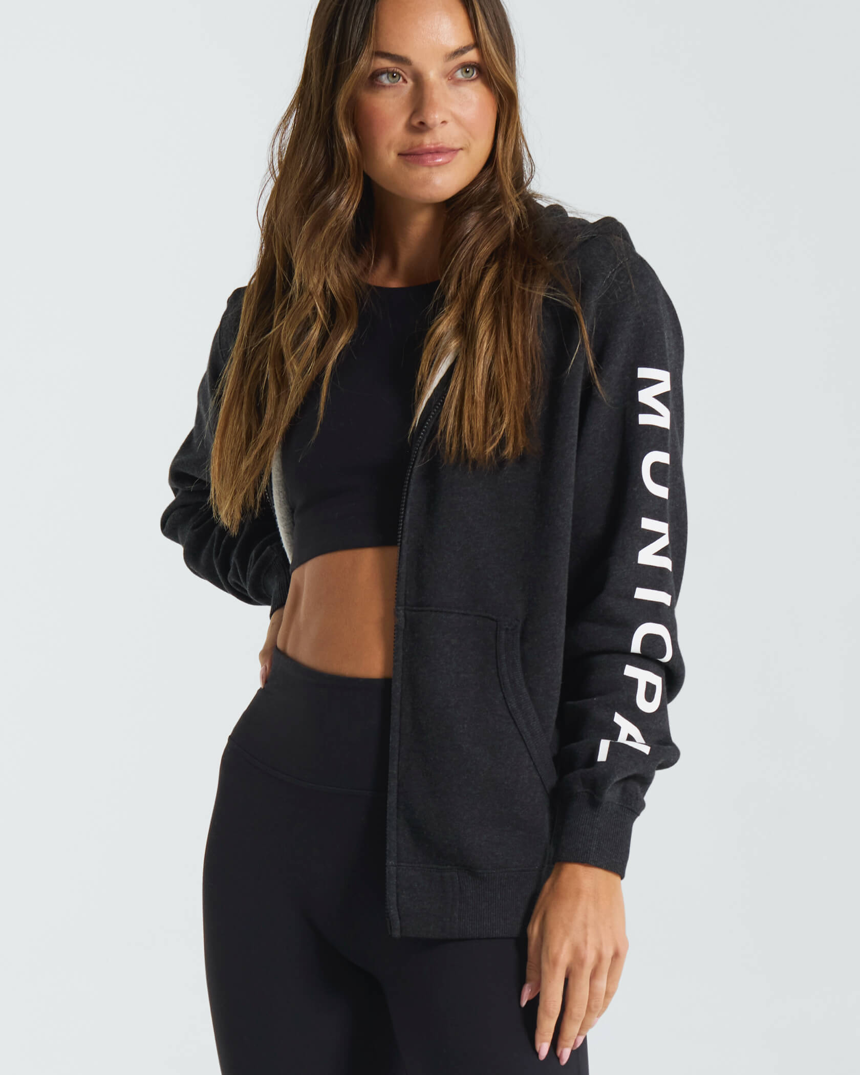 Gameday Full Zip Hoodie |Black Heather| unisex