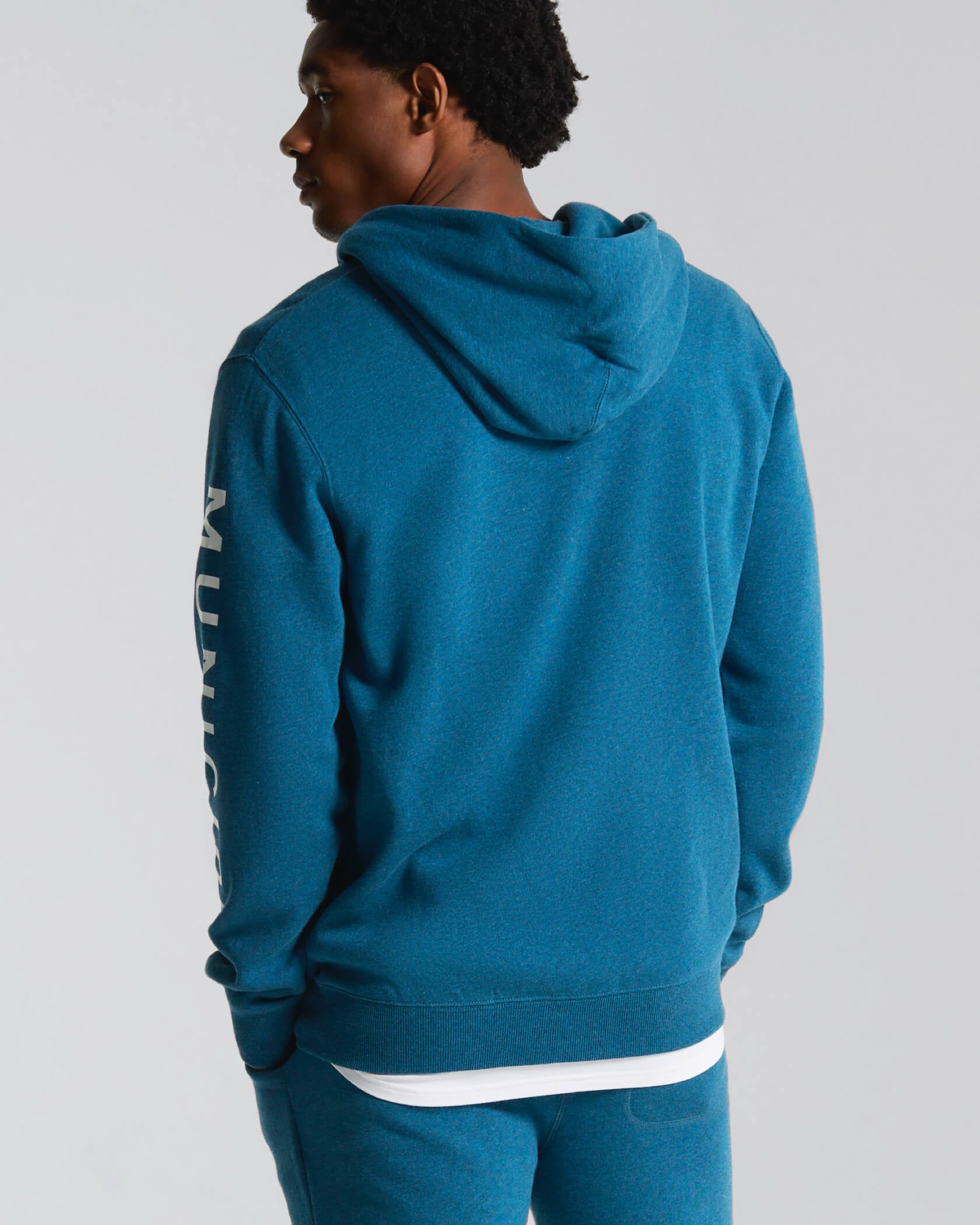 Gameday Full Zip Hoodie |Blue Wing Heather| back
