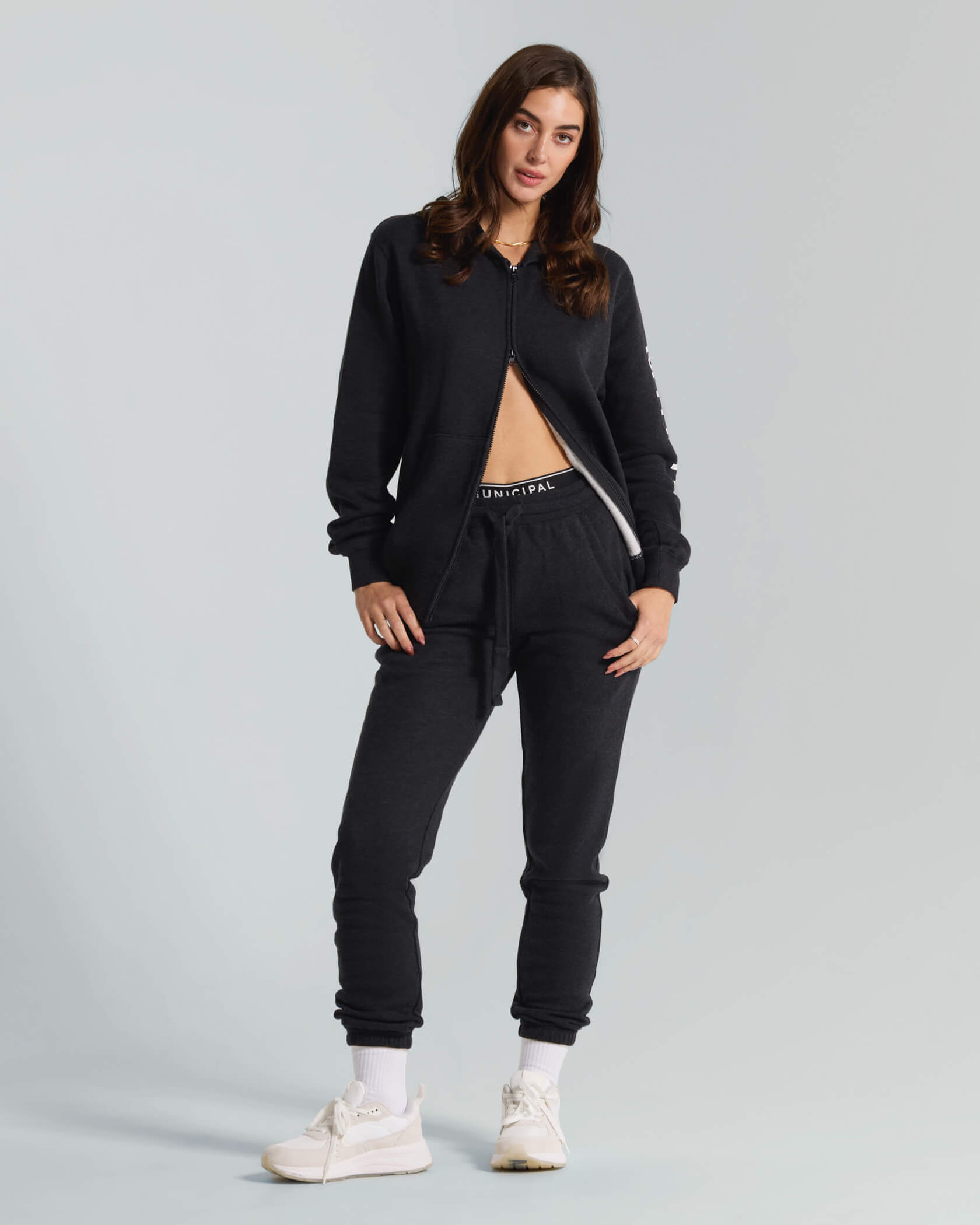 Gameday Sweatpant |Black Heather / White| unisex outfit