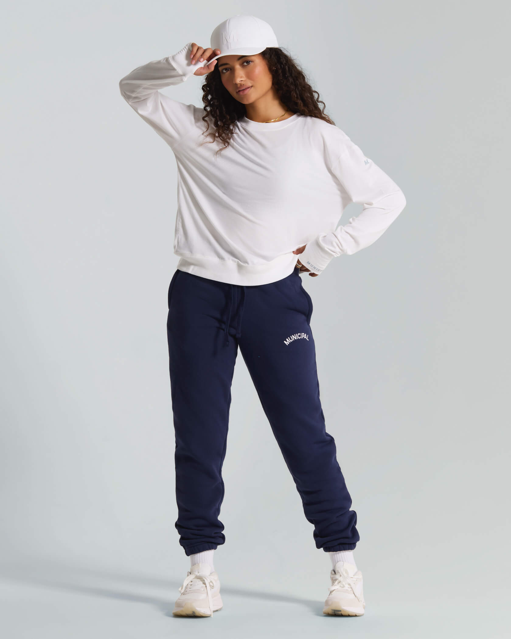M. OG 330 Sweatpants |Navy / White| unisex outfit