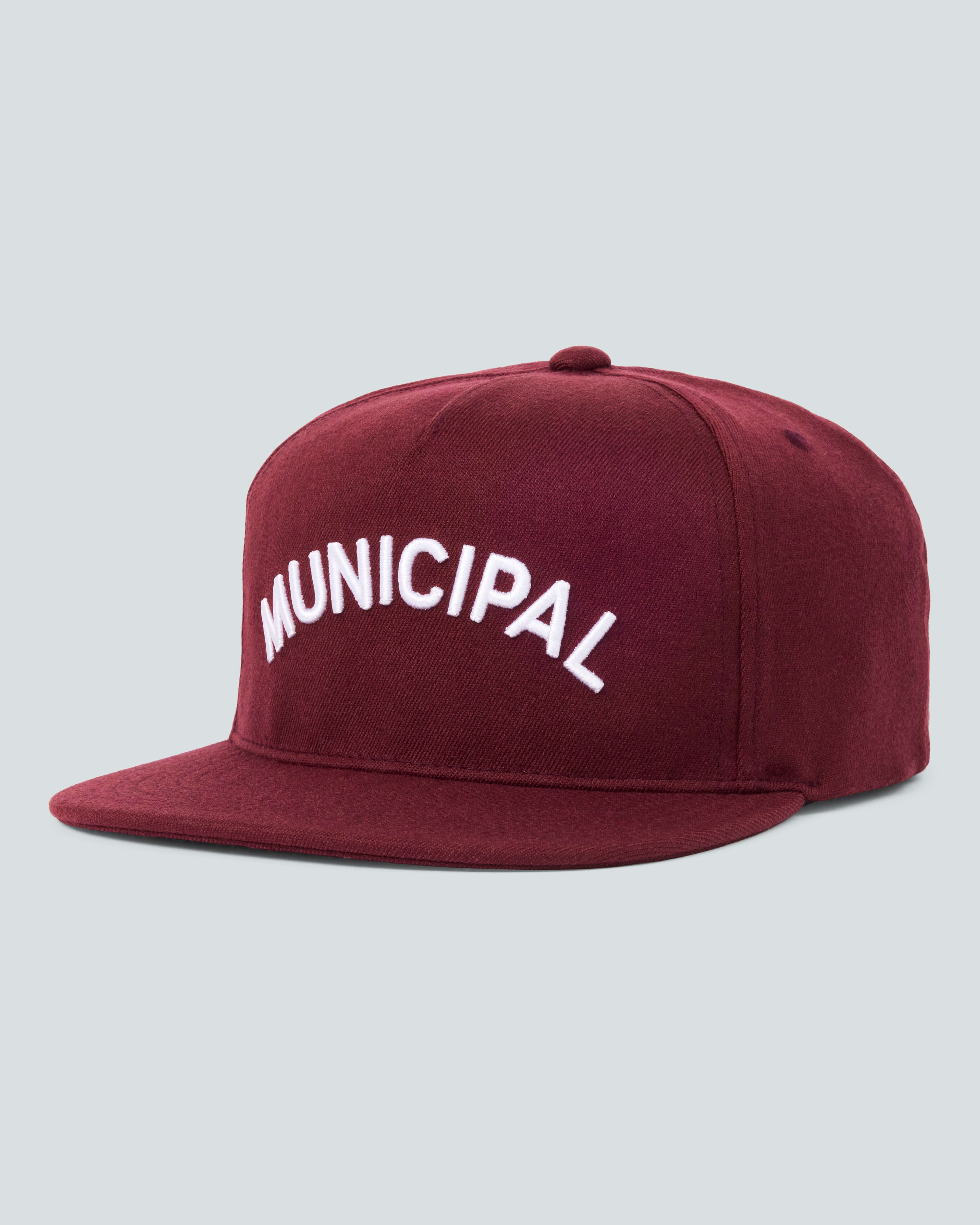 M. OG Hat |Merlot| red municipal hat facing left