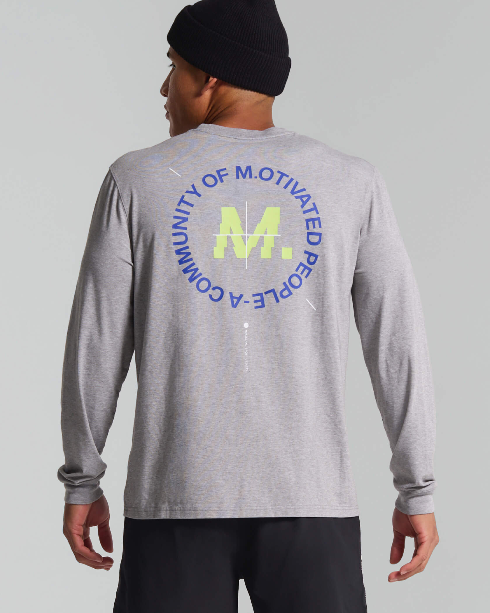 Motivated LS T-Shirt |Athletic Gray Heather| back