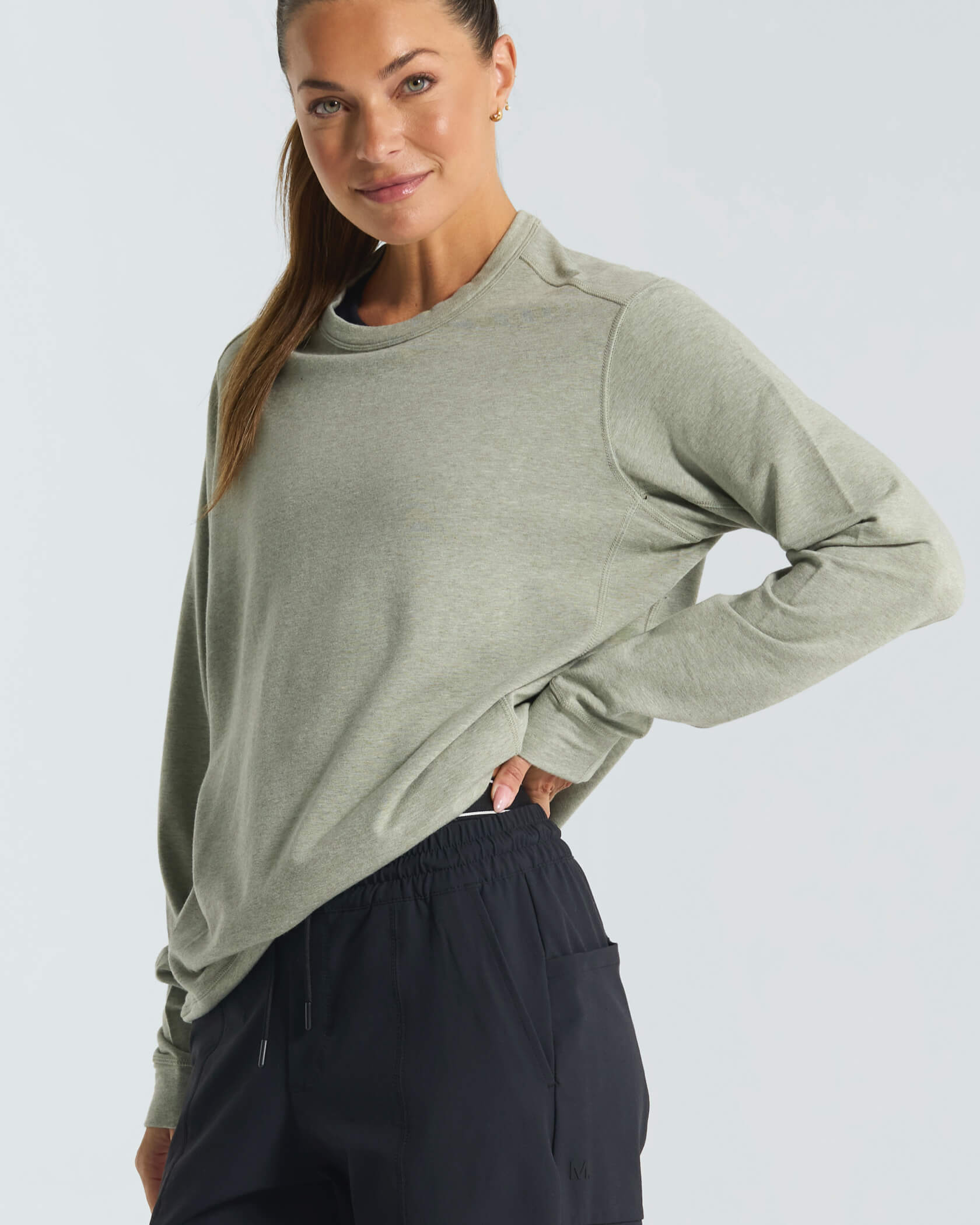 Newtown Stretch Crew |Seagrass Heather| unisex