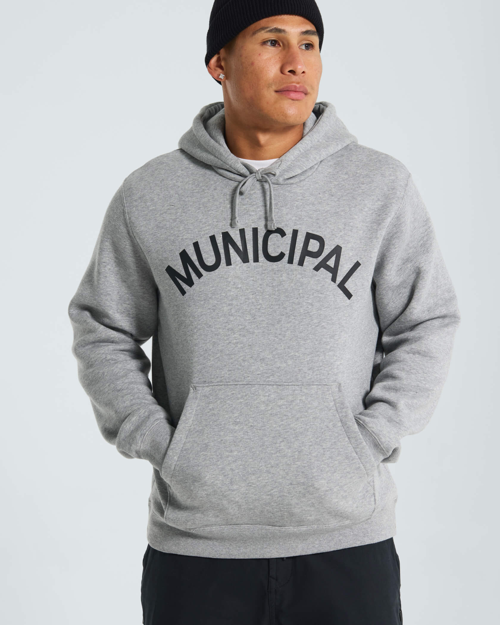 Origin 300 Hoodie |Athletic Gray / Black| front