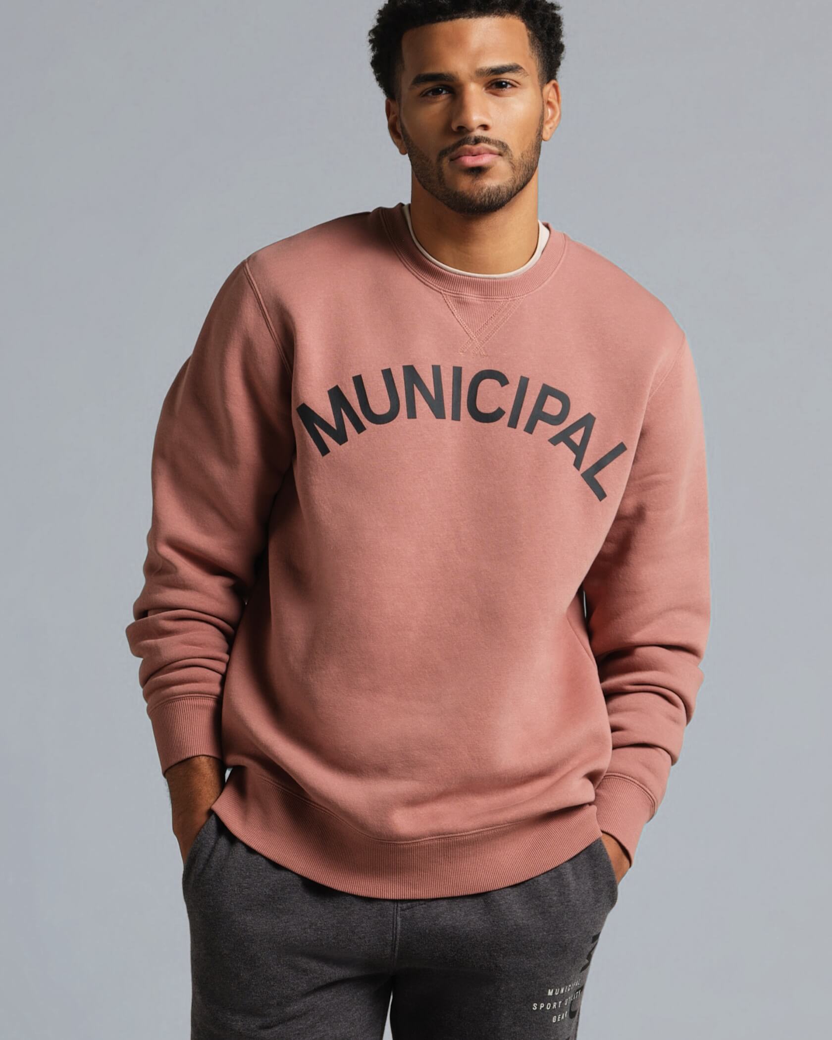 Origin Fleece Crew |Mauve / Black| front