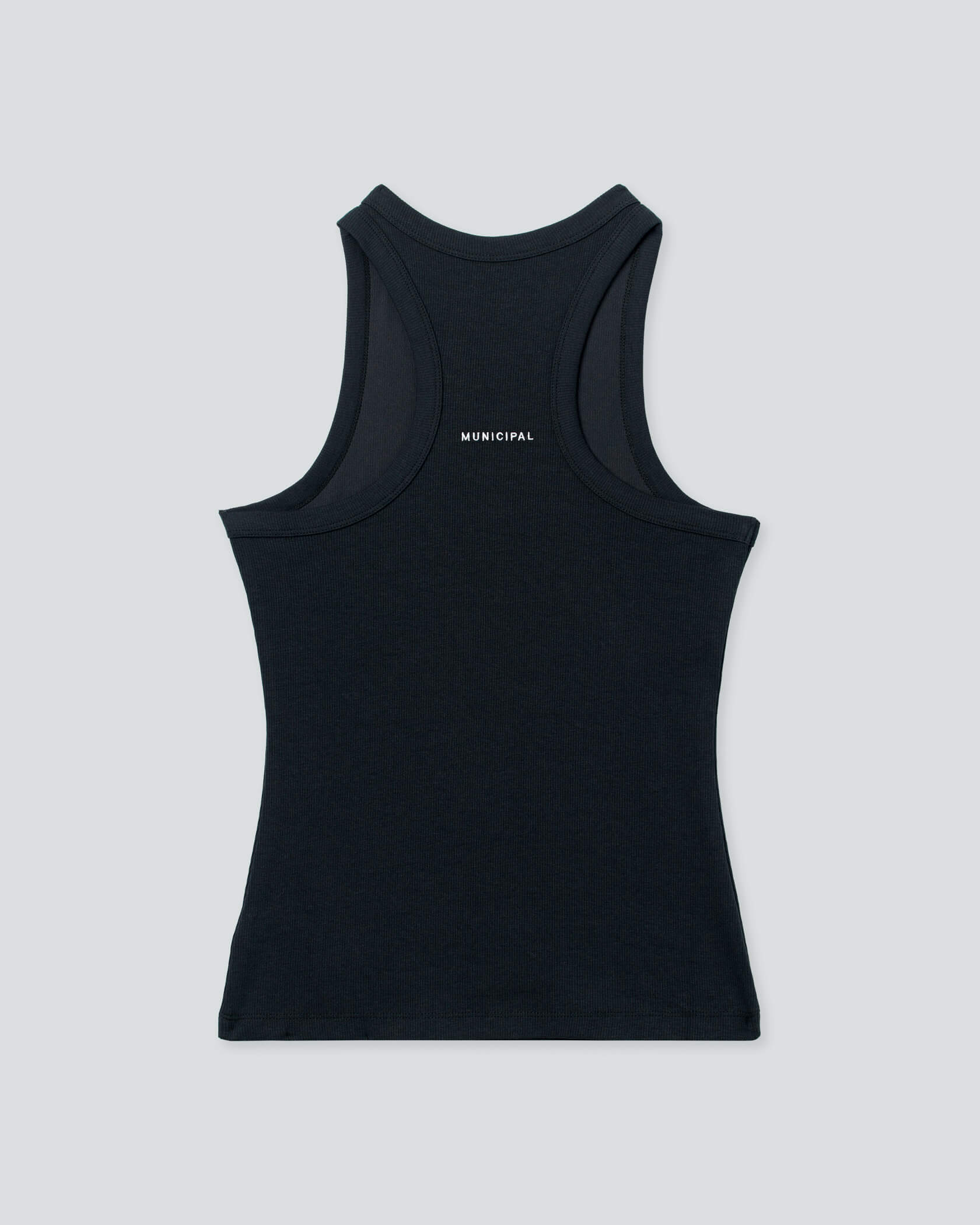 Women's Rib Knit Tank |Black| flat