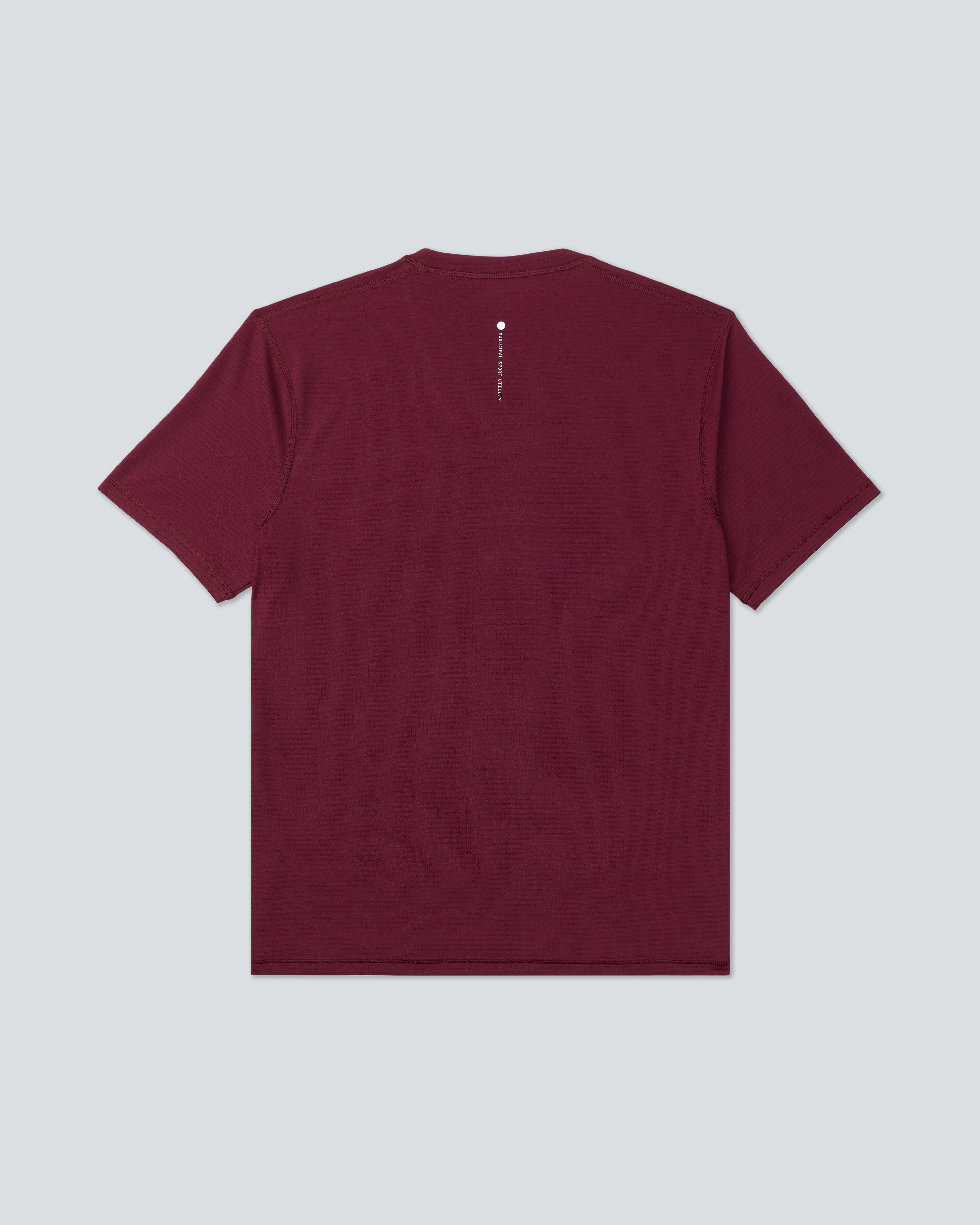 Run Core T-Shirt |Merlot| flat back