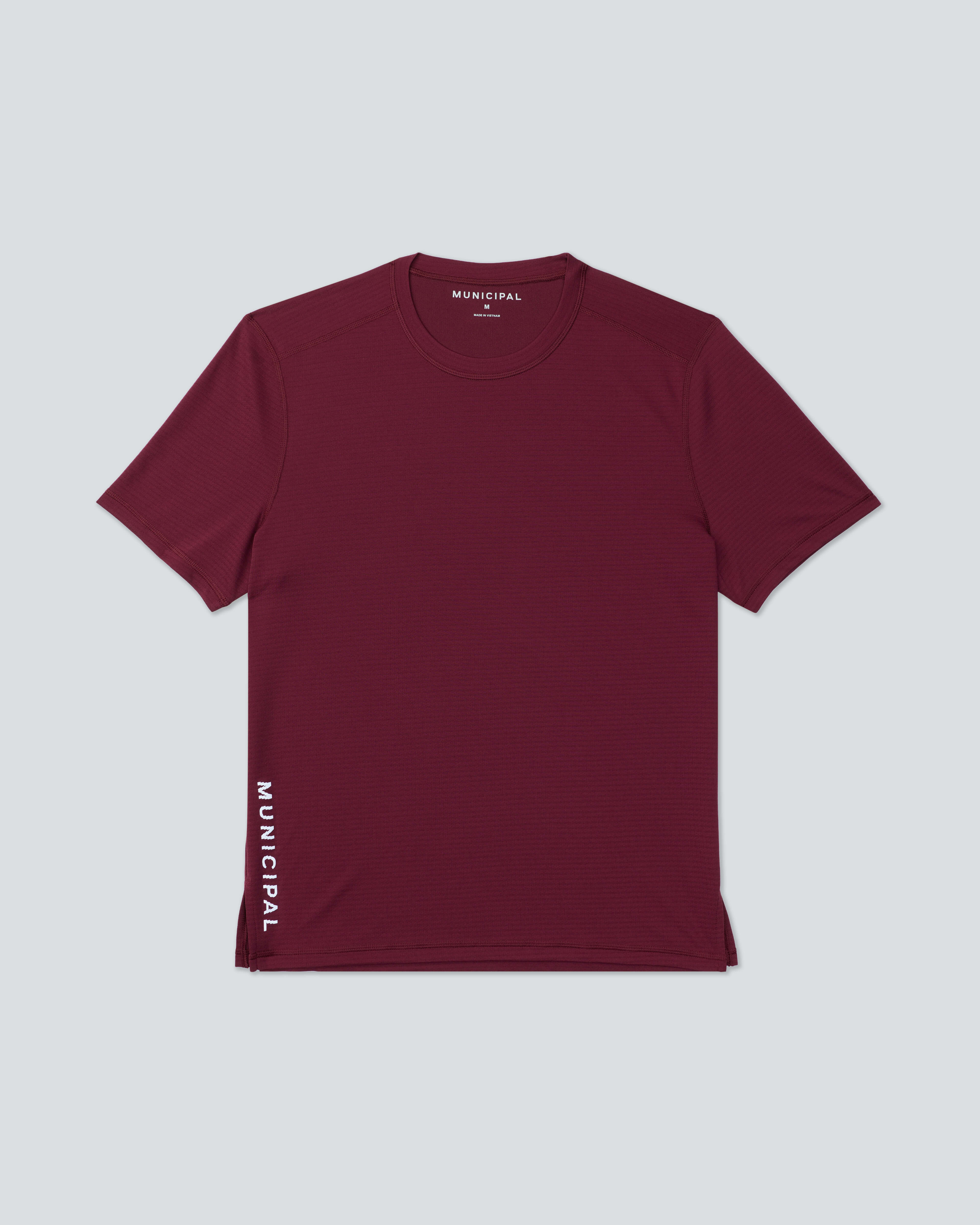 Run Core T-Shirt |Merlot| flat front