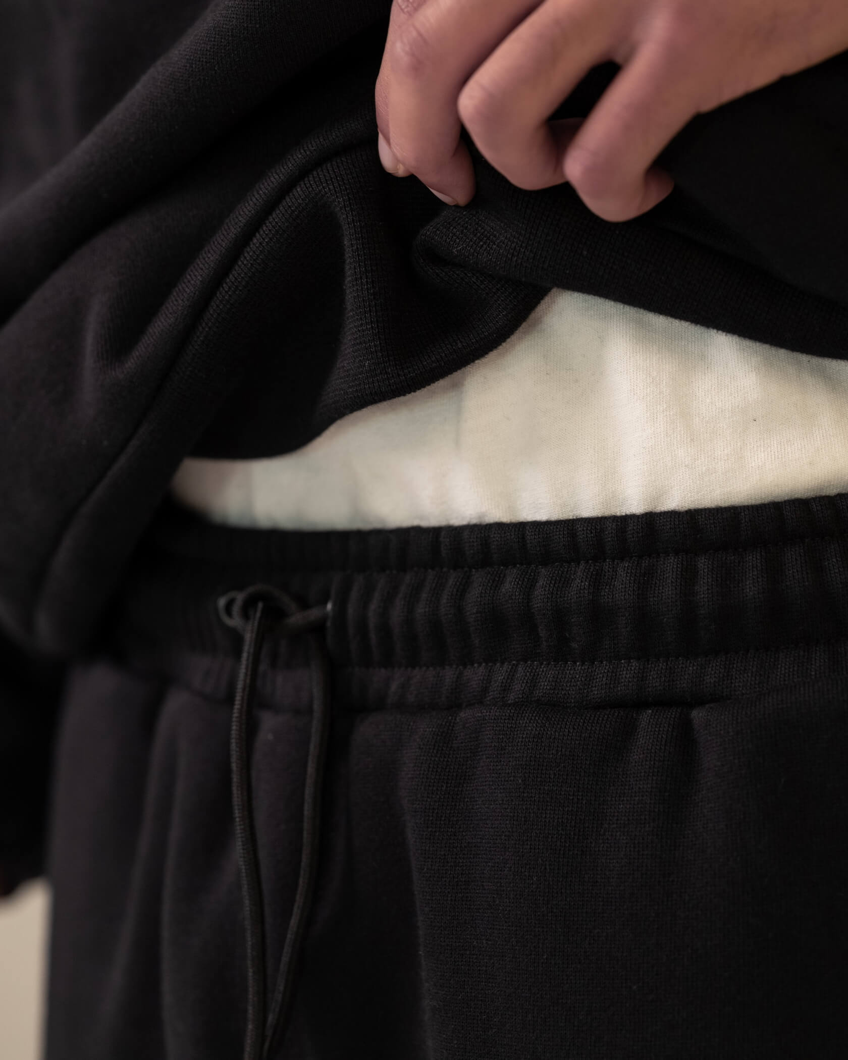 Self-Made Straight Leg Sweatpants |Black| waist