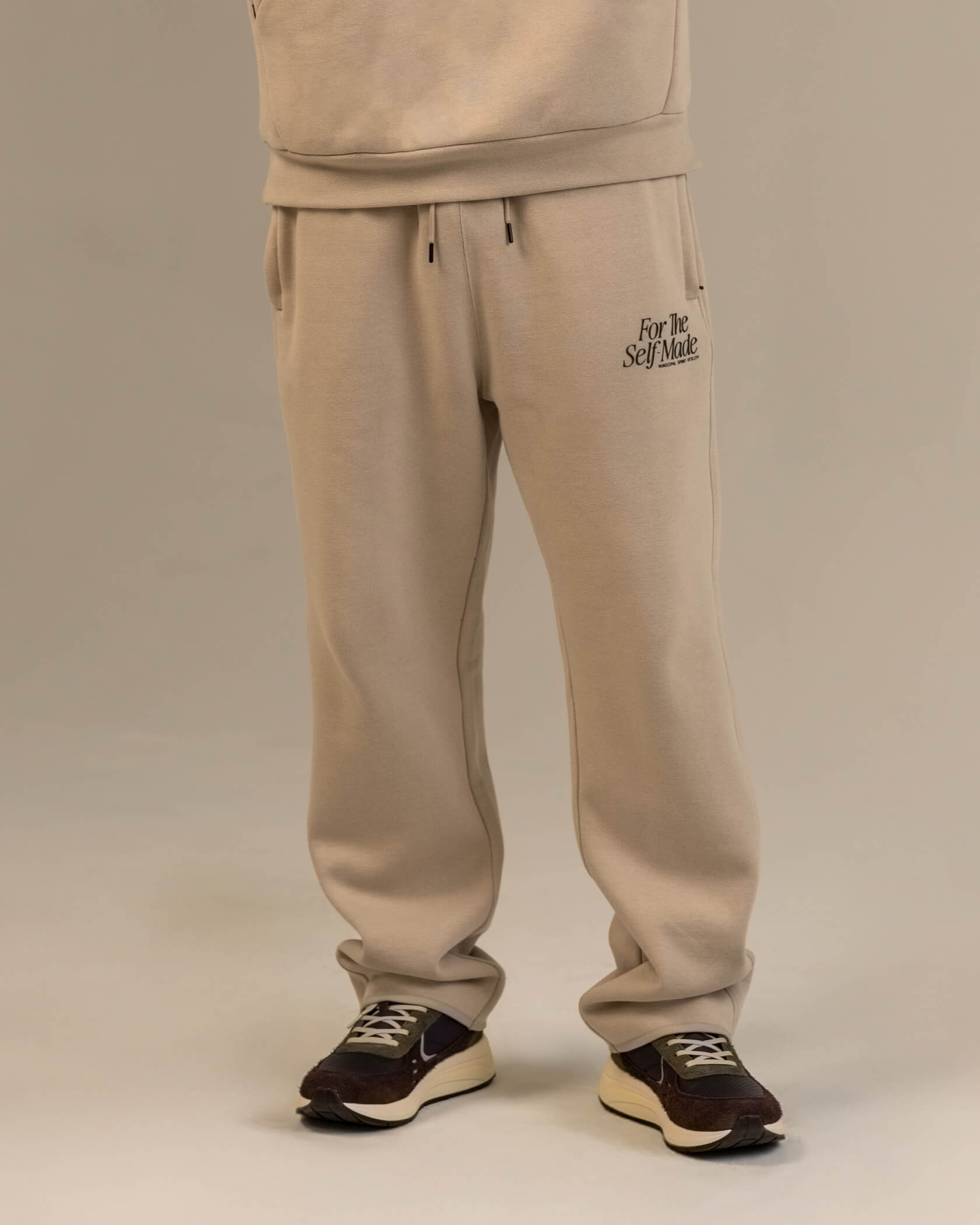 Self-Made Straight Leg Sweatpants |Silver Lining| front