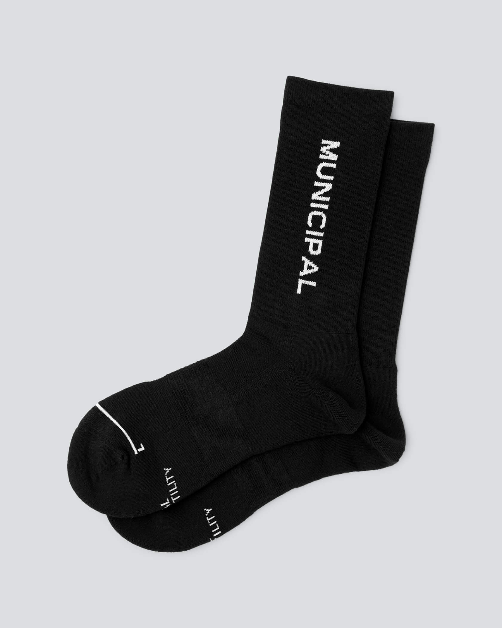 Sport Utility Crew Sock |Black| flat