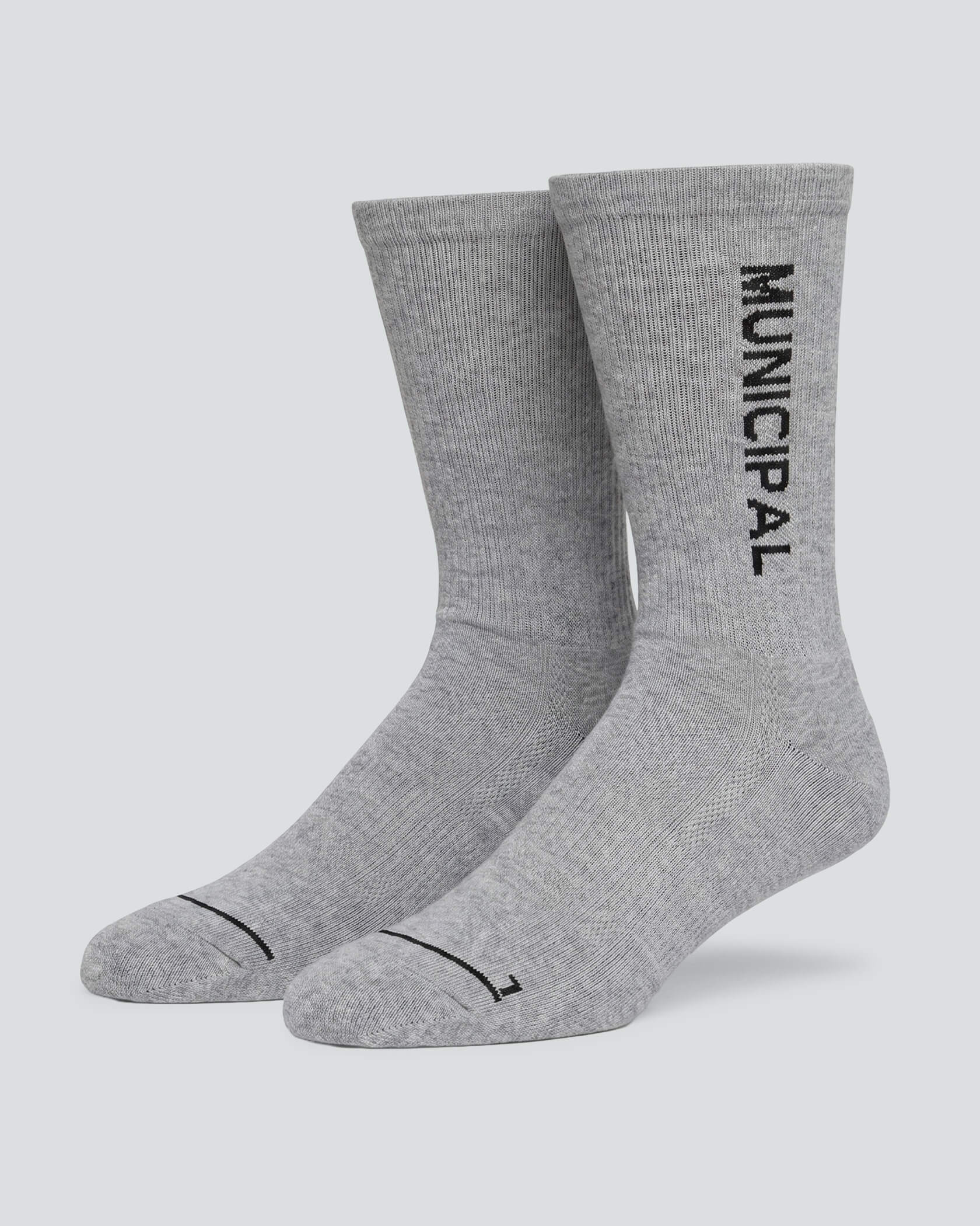 Sport Utility Crew Sock |Athletic Gray| front